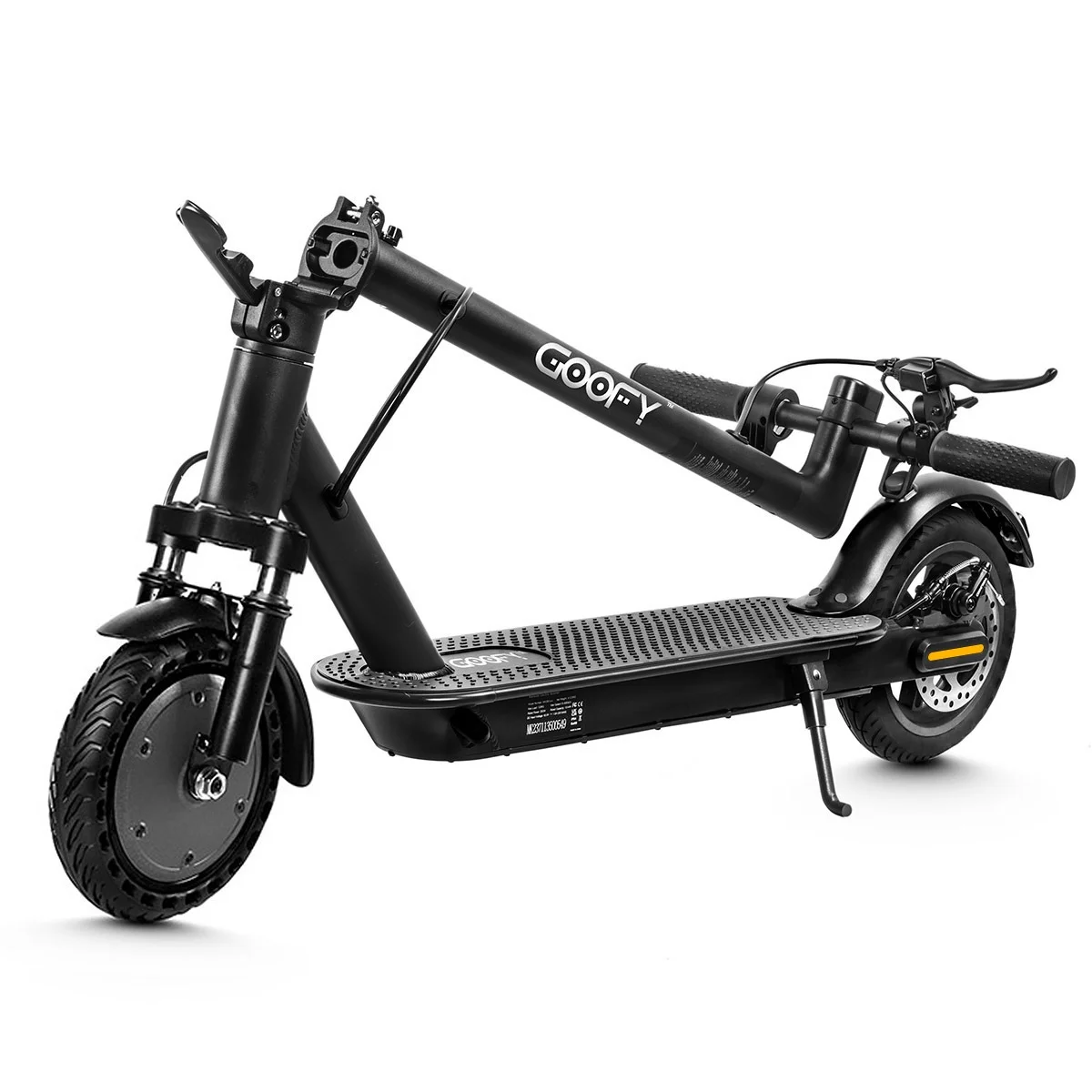 Goofy Falcon Pro 8.5 Inch Folding Electric Scooter for Adults with Front Suspension, Powerful 36V 350W Motor, Dual Puncture Free Honeycomb Solid Rubber Tires, Ride up to 18.64 Miles (Black)