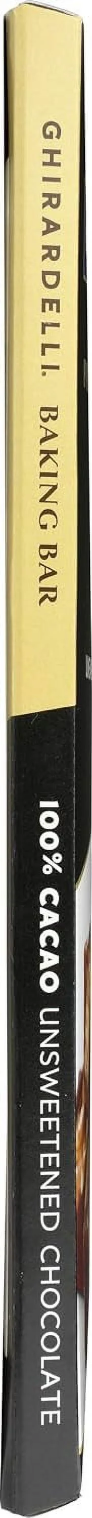 GHIRARDELLI Premium 100% Cacao Unsweetened Chocolate Baking Bar, 4 OZ Bar (Pack Of 6)