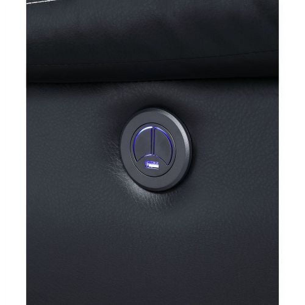 JHOOTUUO Zuriel Rocker Recliner (Motion) in Black PU 52287