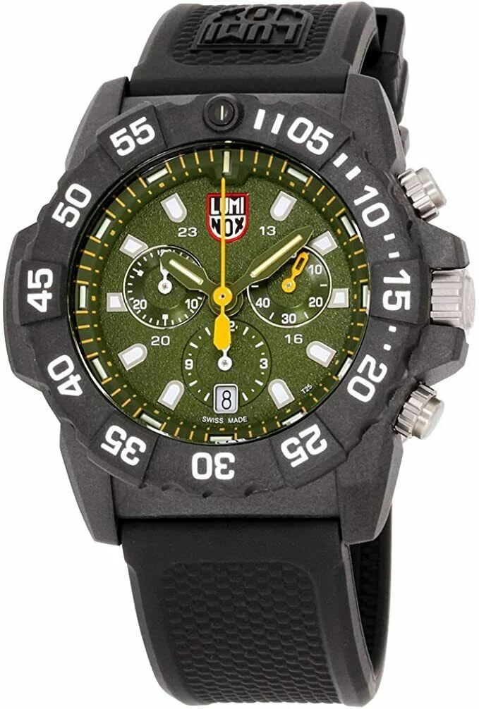 Luminox Navy Seal XS.3597 Green Dial Chronograph Swiss Quartz Men's Watch
