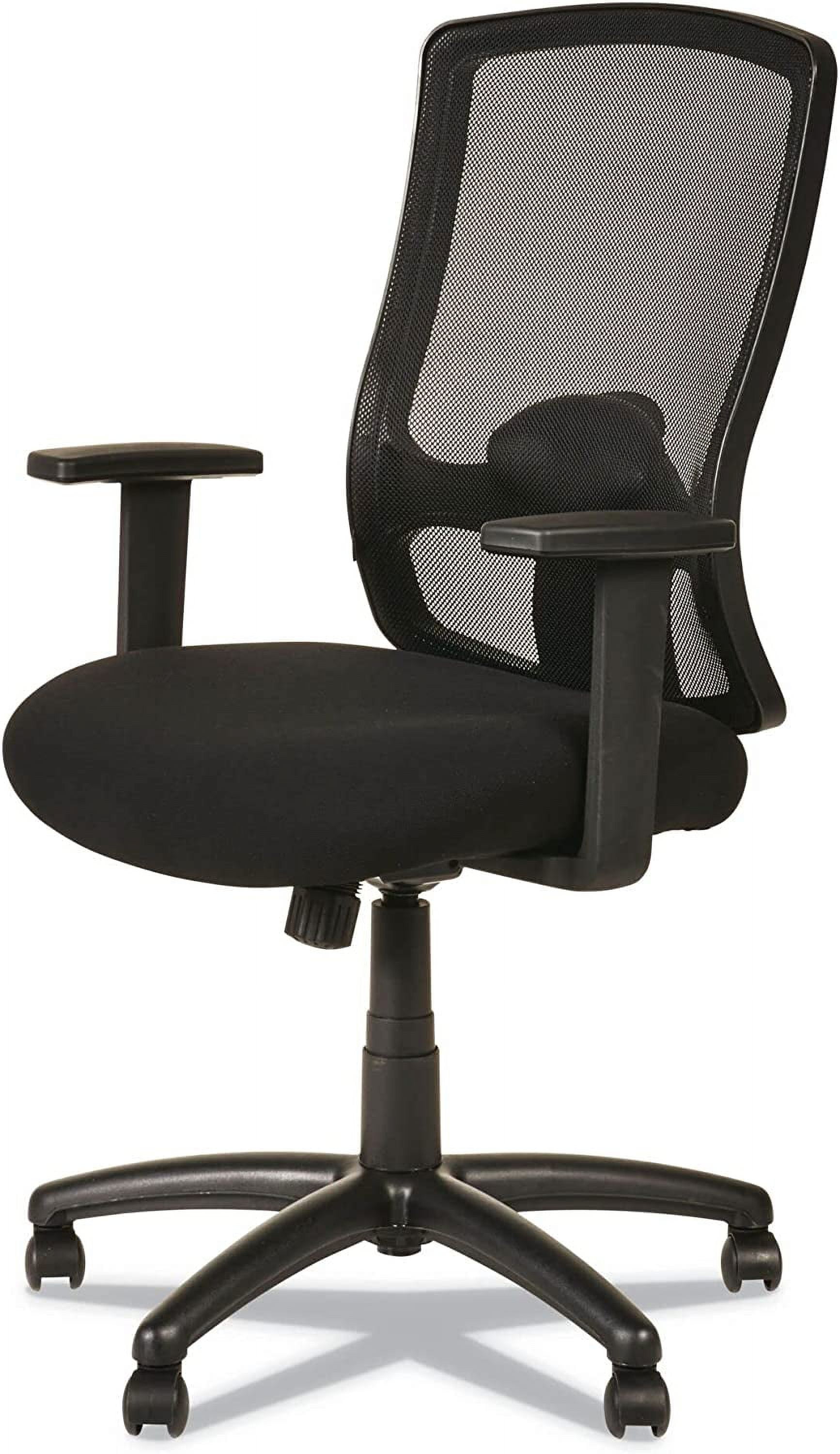 TJUNBOLIFE ALEET4117B Etros Series 18.11 in. to 22.04 in. Seat Height High-Back Swivel/Tilt Chair - Black