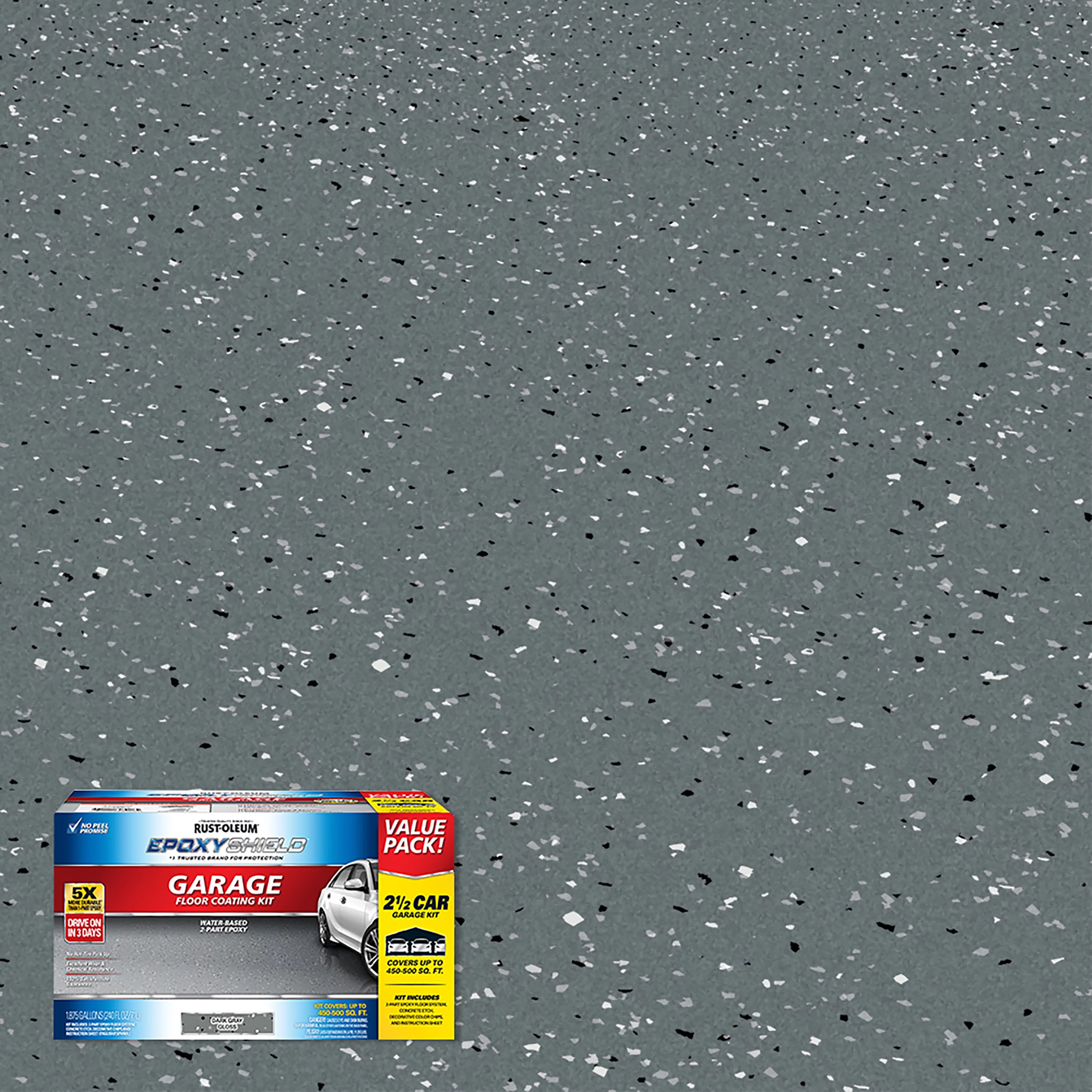 Rust-Oleum EpoxyShield 2.5 Car Garage Dark Gray, Kit