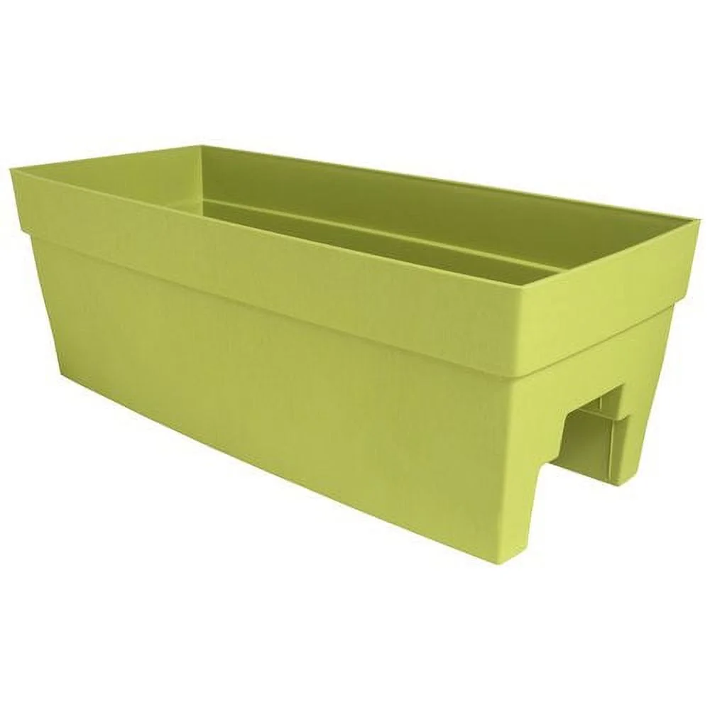 DCN Plastic Self-Watering Harmony Rail Planter, Slate 27