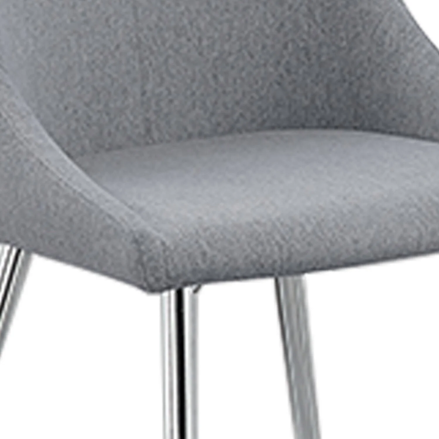 Benjara  34.3 x 20.3 x 20 in. Kian Side Chair with Tapered Legs & Grey Fabric Upholstery - Set of 2