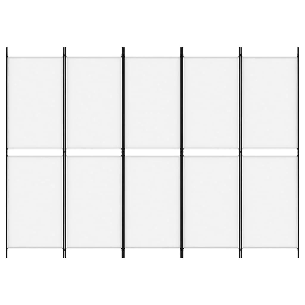 Anself 5-Panel Room Divider White 98.4