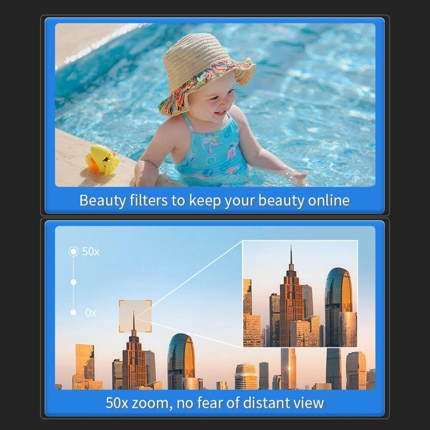 JahyElec 2023 RC Drone 4k HD Wide Angle Camera WIFI FPV Drone Dual Camera Quadcopter(Black)