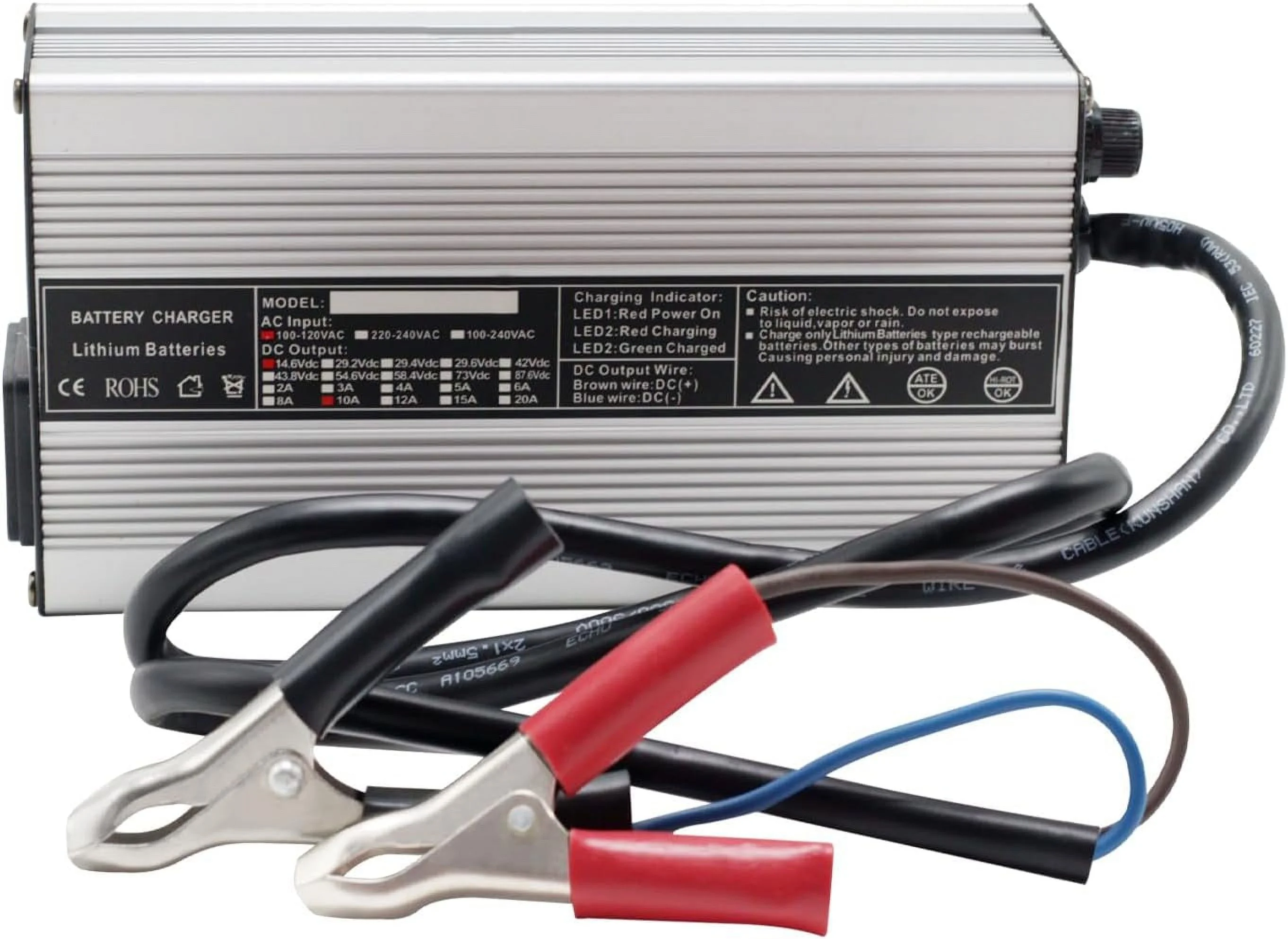 CHINS 12V 10A Lithium Battery Charger 0V Charging Function 14.6V 10A LiFePO4 Battery Charger