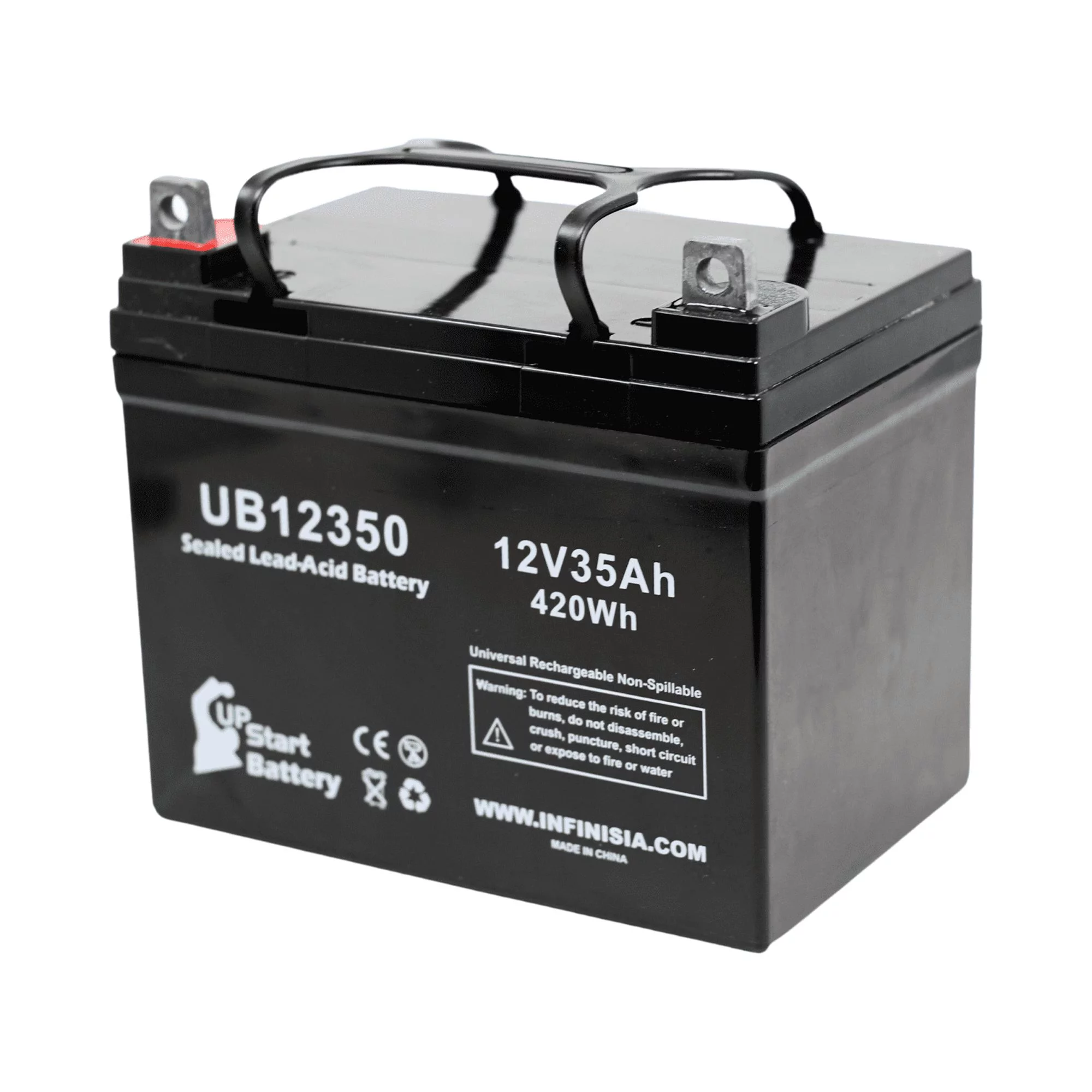 Hoveround TEKNIQUE FWD Battery Replacement - UB12350 Universal Sealed Lead Acid Battery (12V, 35Ah, 35000mAh, L1 Terminal, AGM, SLA)