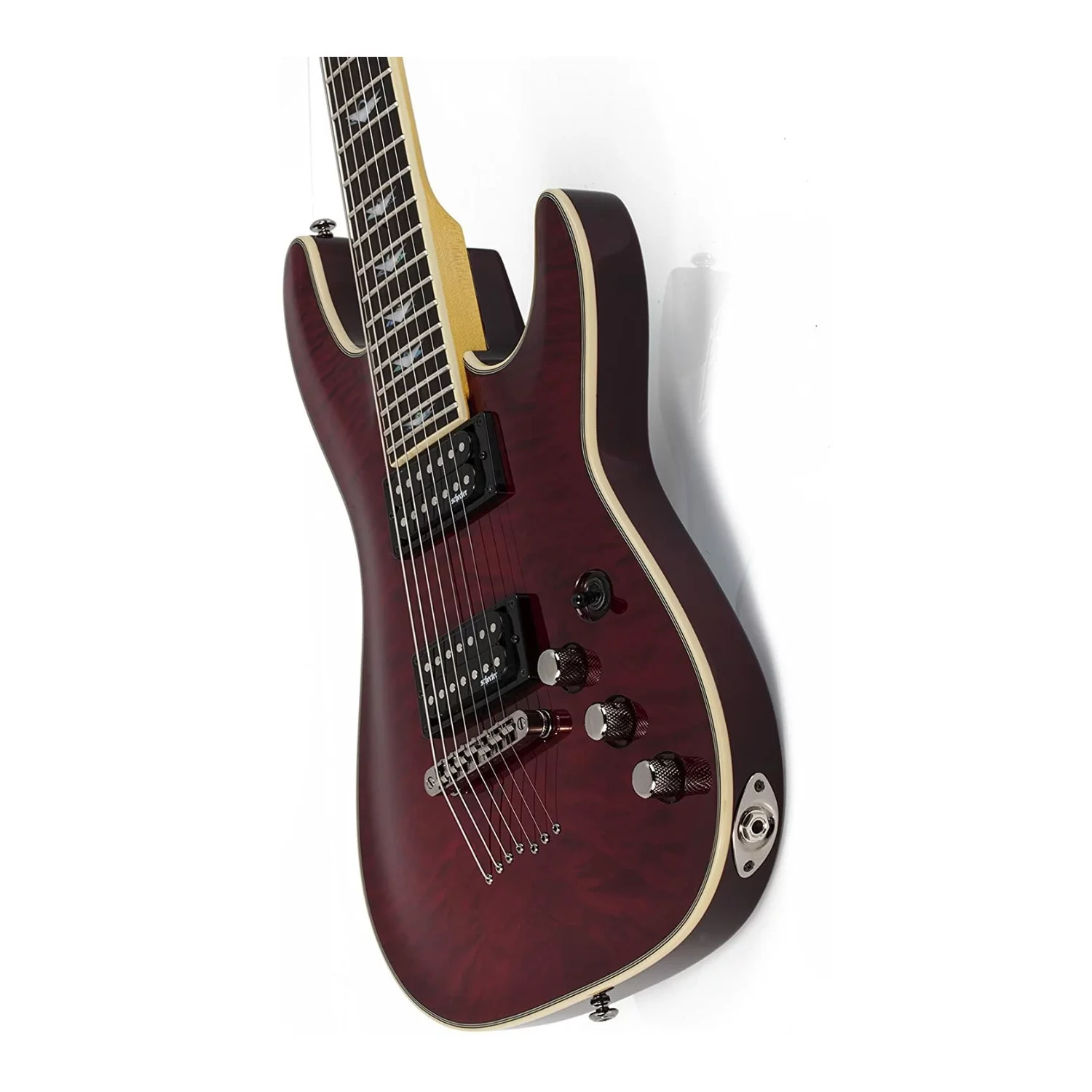 Schecter Omen Extreme 7-String Electric Guitar (Black Cherry) with Schecter Case