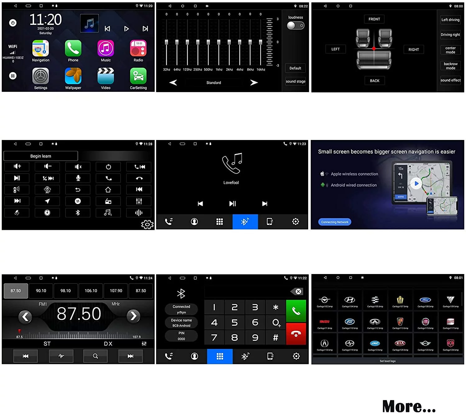 Binize Double Din Car Stereo  Wireless carplay Android auto 9 Inch Touch Screen Android Car Radio GPS Navigation Head Unit with FM, Bluetooth,Mirror Link