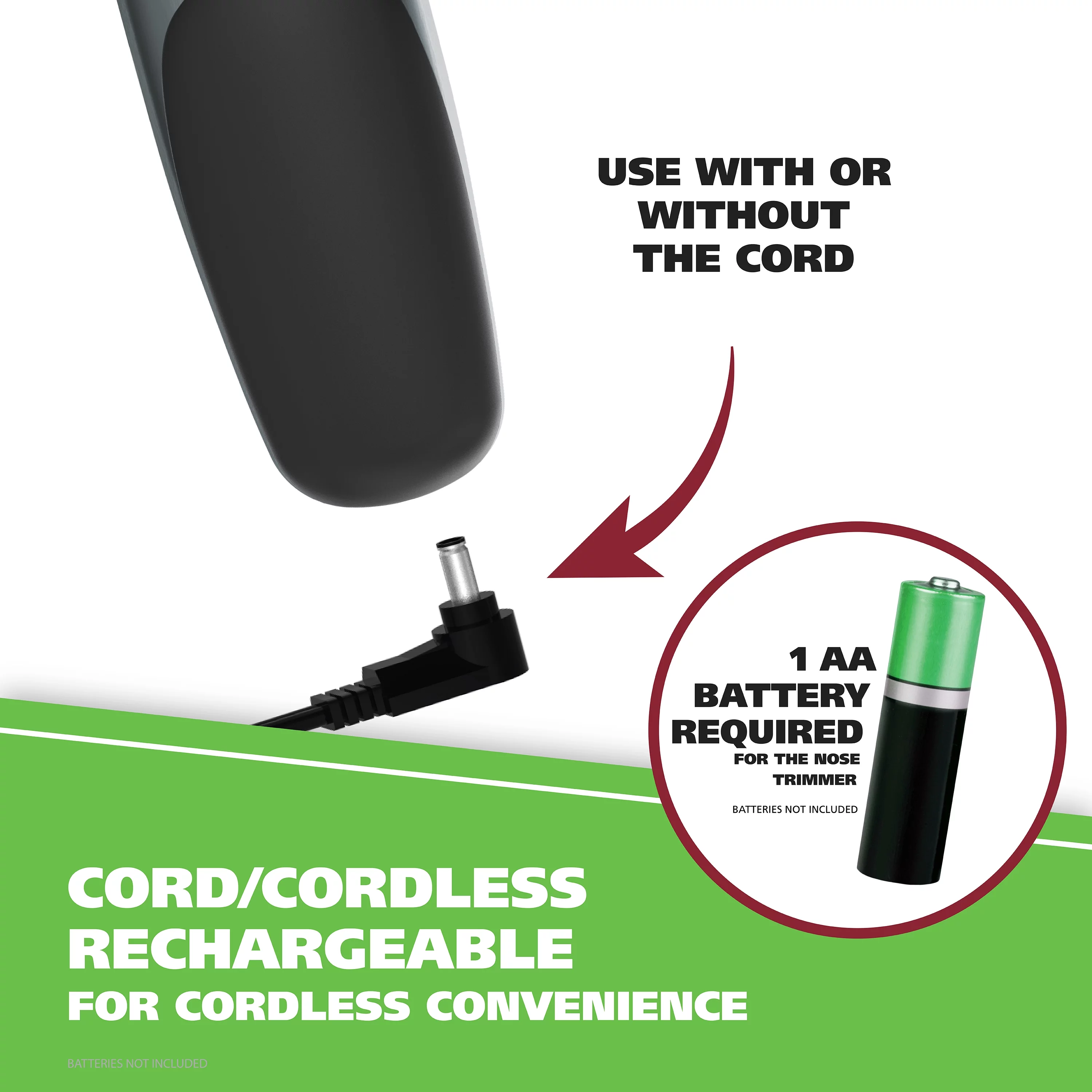 Wahl Groomsman Battery Cord/Cordless Beard Trimmer Kit, Men, 17pc, Satin Nickel - 5623