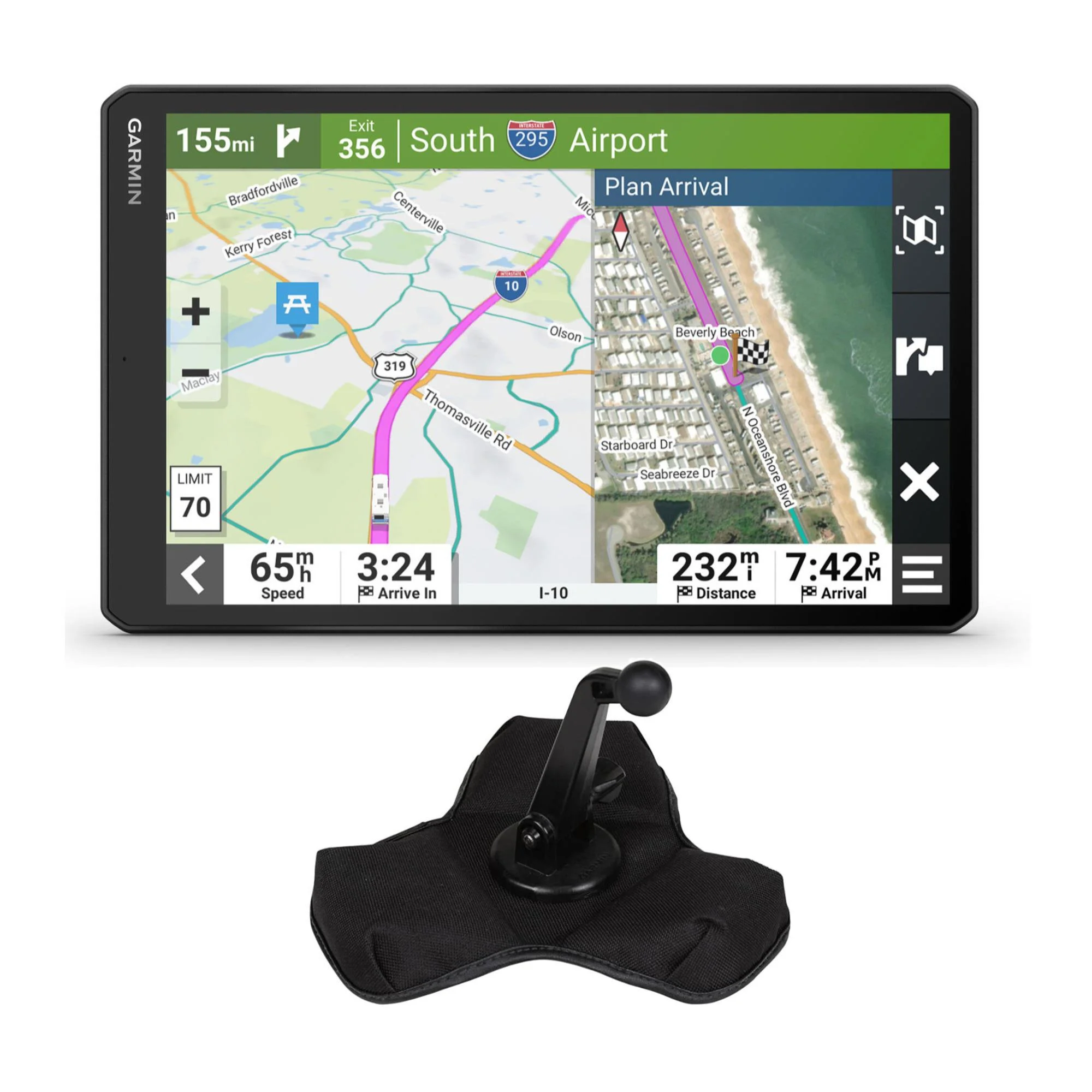 Garmin RV 1095 MT-S RV GPS Navigator with XL Friction Mount