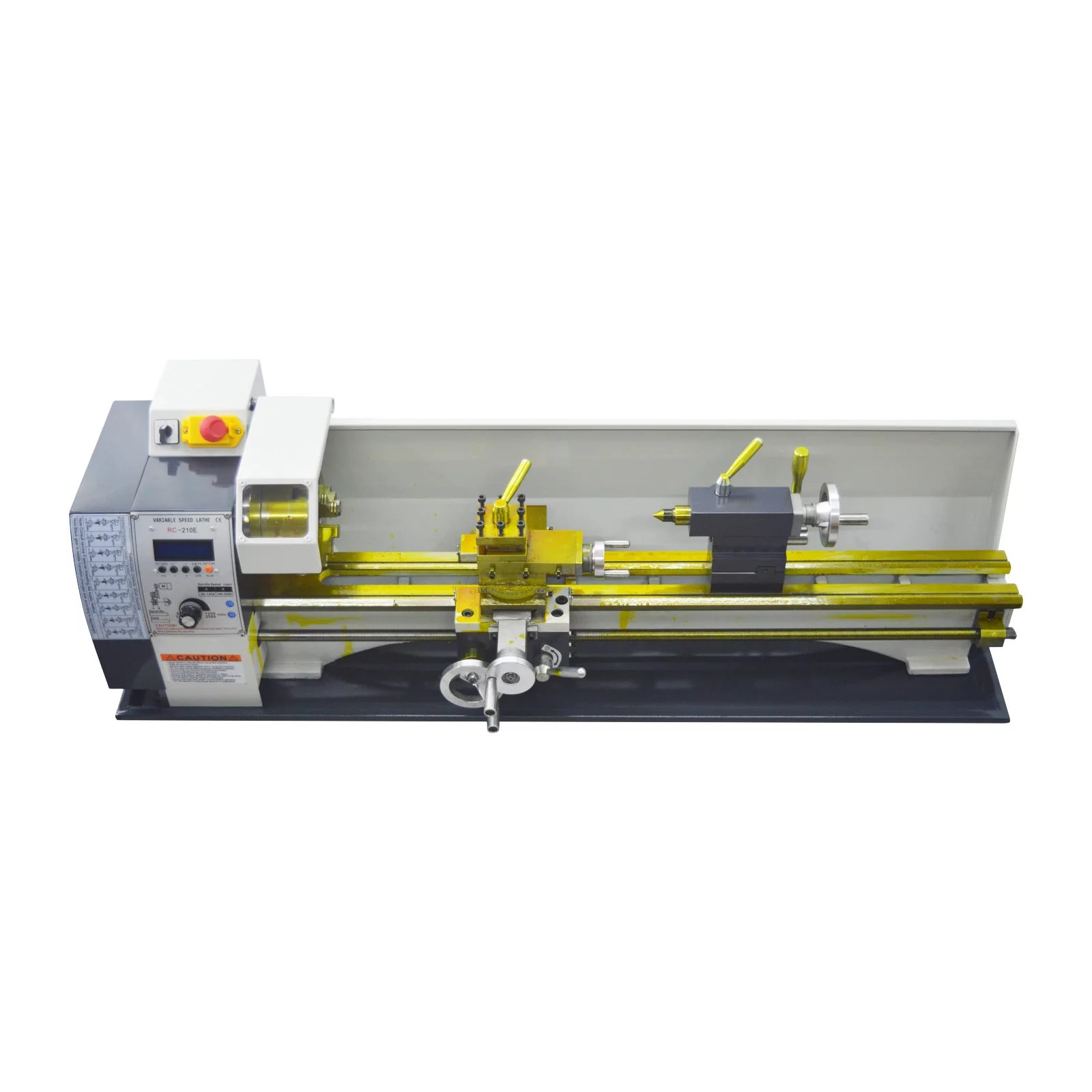 PreAsion RC-210E Precision Metal Bench Lathe Brushless Motor of Metric English Thread Table Lathe Auto Switch 8