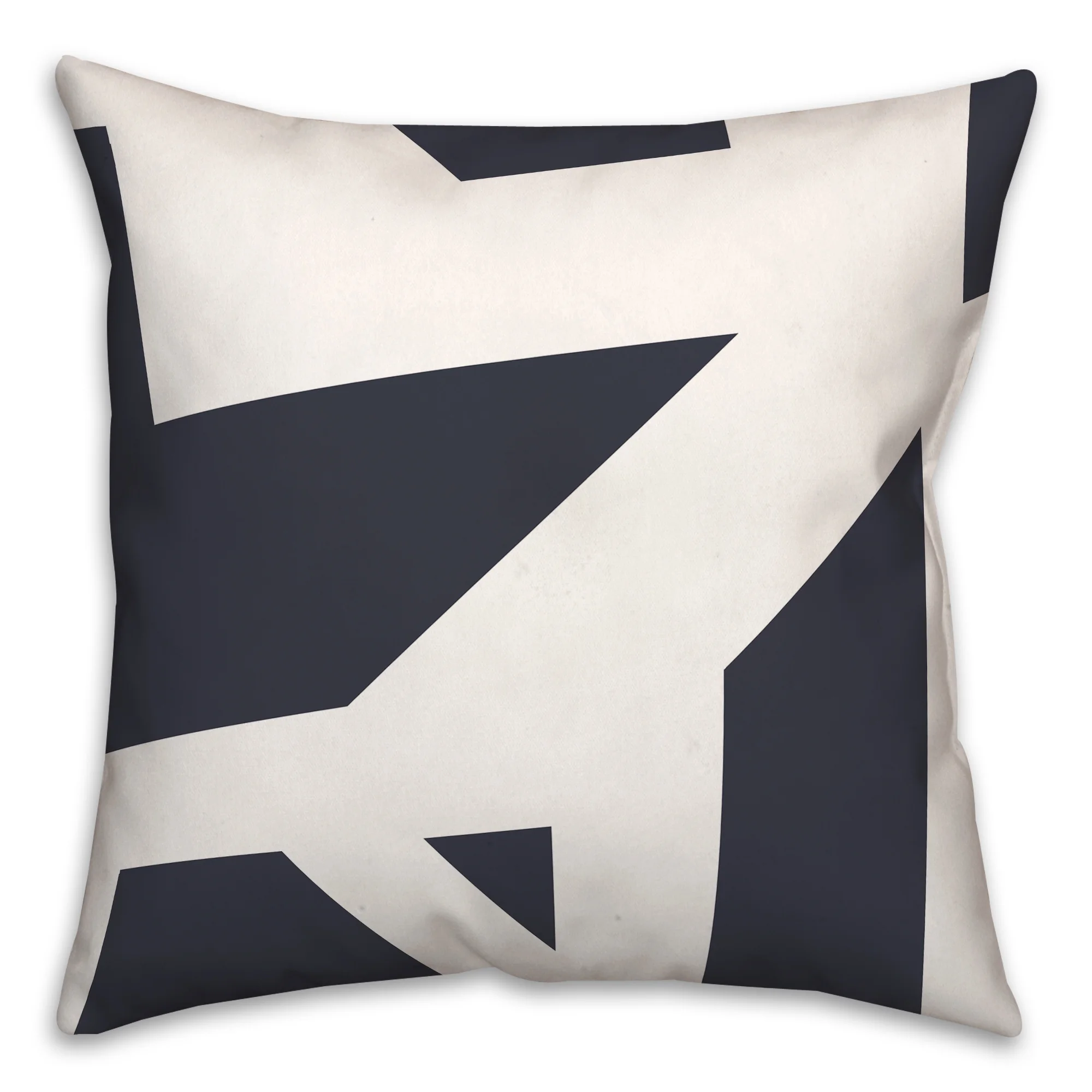 Creative Products Navy Geo Blocks 18 x 18 Indoor / Outdoor Pillow
