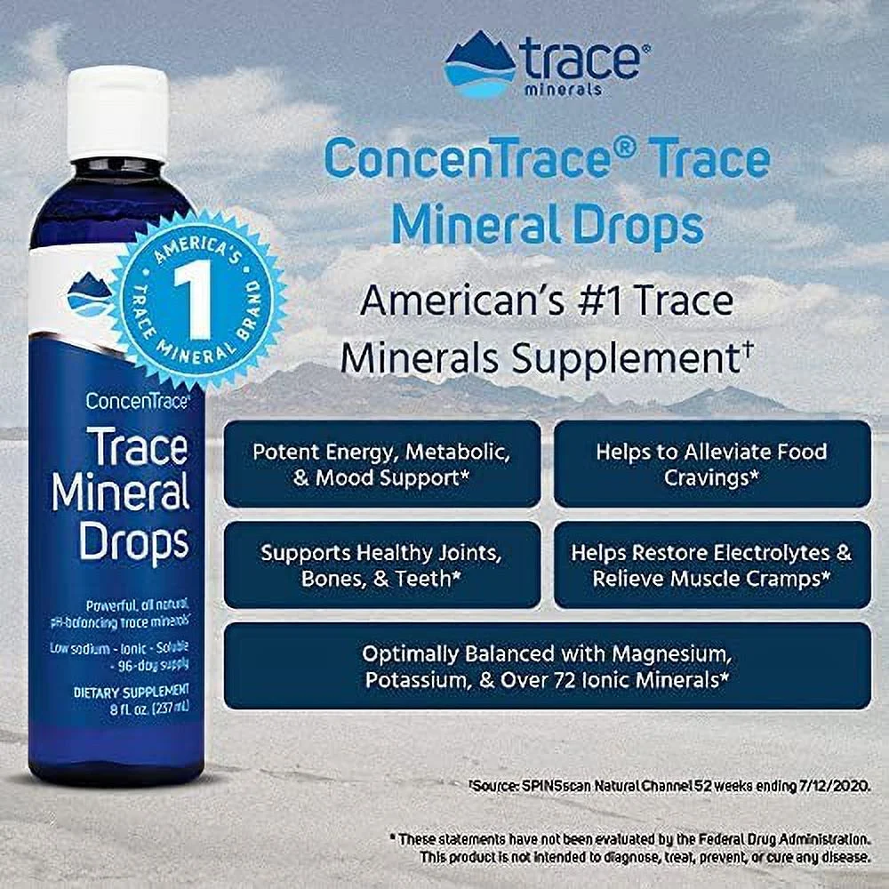 Trace Minerals Concentrace Trace Mineral Drops, 2-Ounce