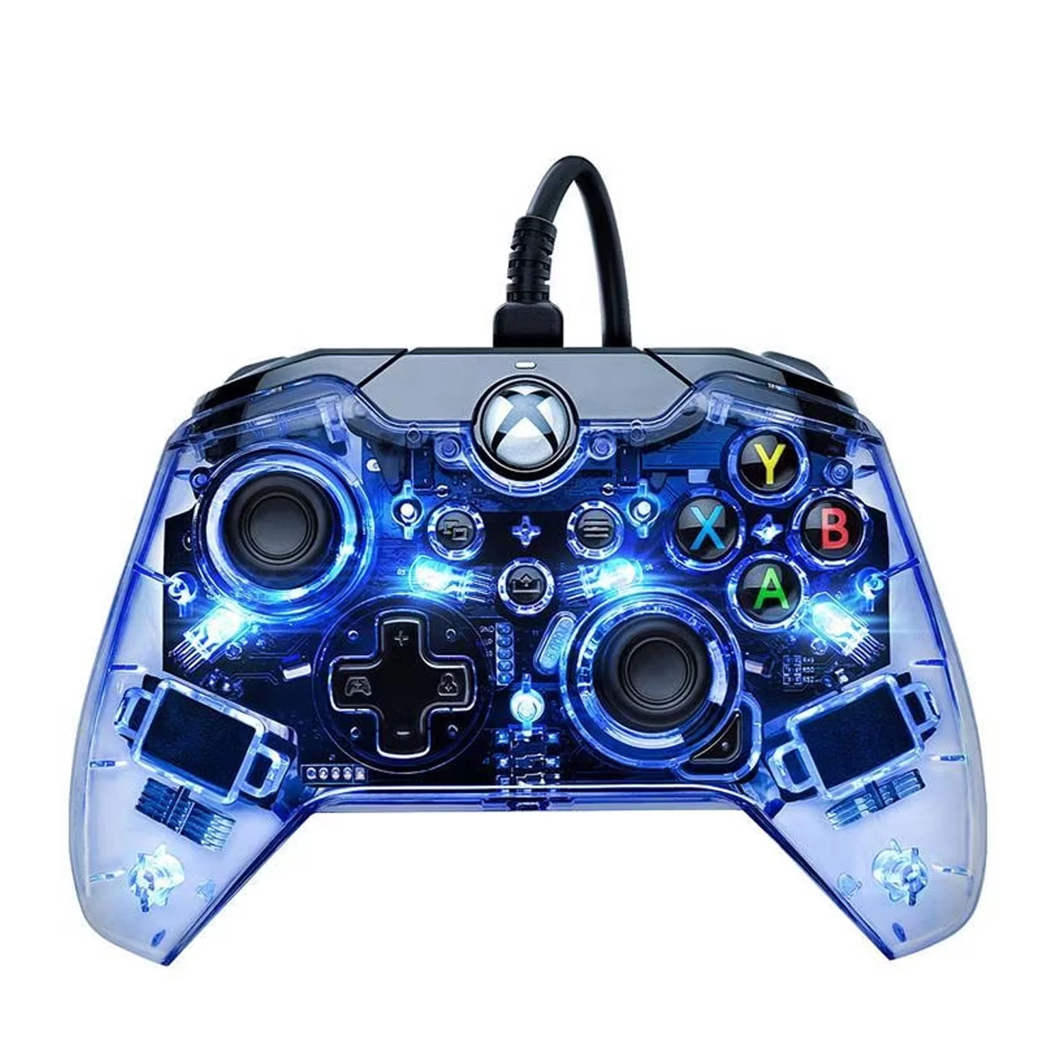 PDP Gaming - Afterglow™ Wired Controller - Xbox Series & Windows 10 - Transparent With Cleaning Manual Kit Bolt Axtion Bundle Used