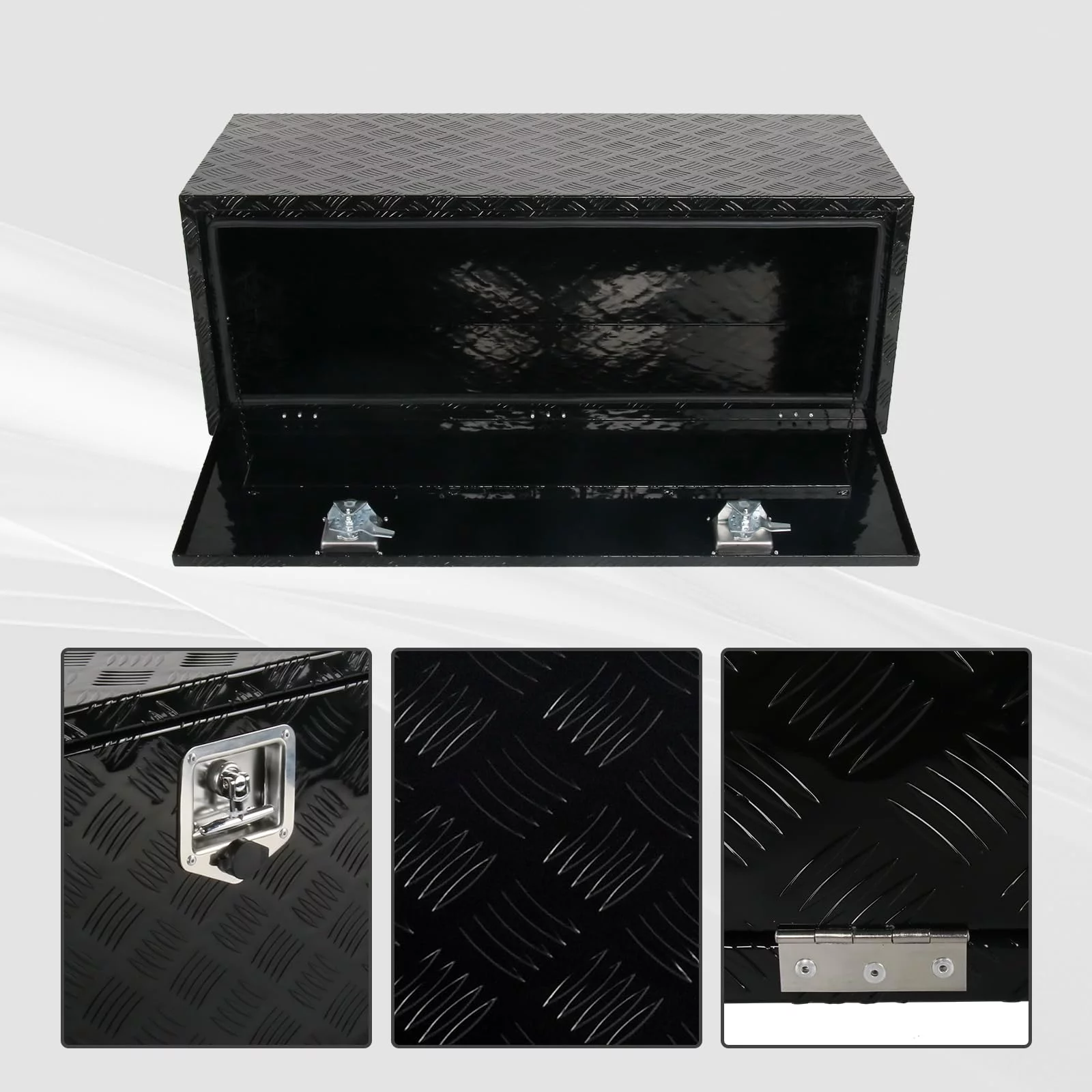 48 Inch Aluminum Tool Box Truck Underbody Toolbox Underbed Box ｗ/Lock 48 x 18 x 18 Inch
