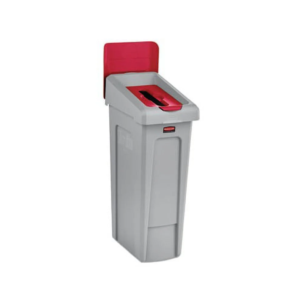 Slim Jim Paper Recycling Top 16.5 x 8 x 0.5, Red