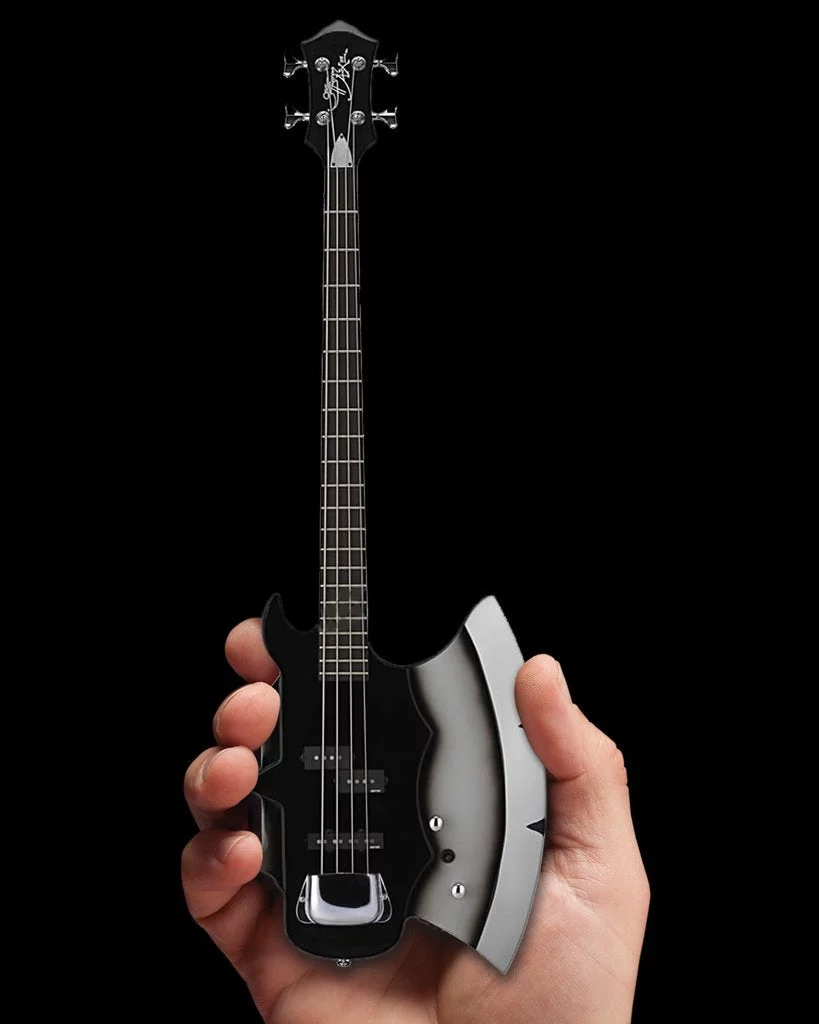 KISS Gene Simmons Miniature AXE Bass Signature Guitar Replica - Officially Licensed Collectible (2M-K01-5006)