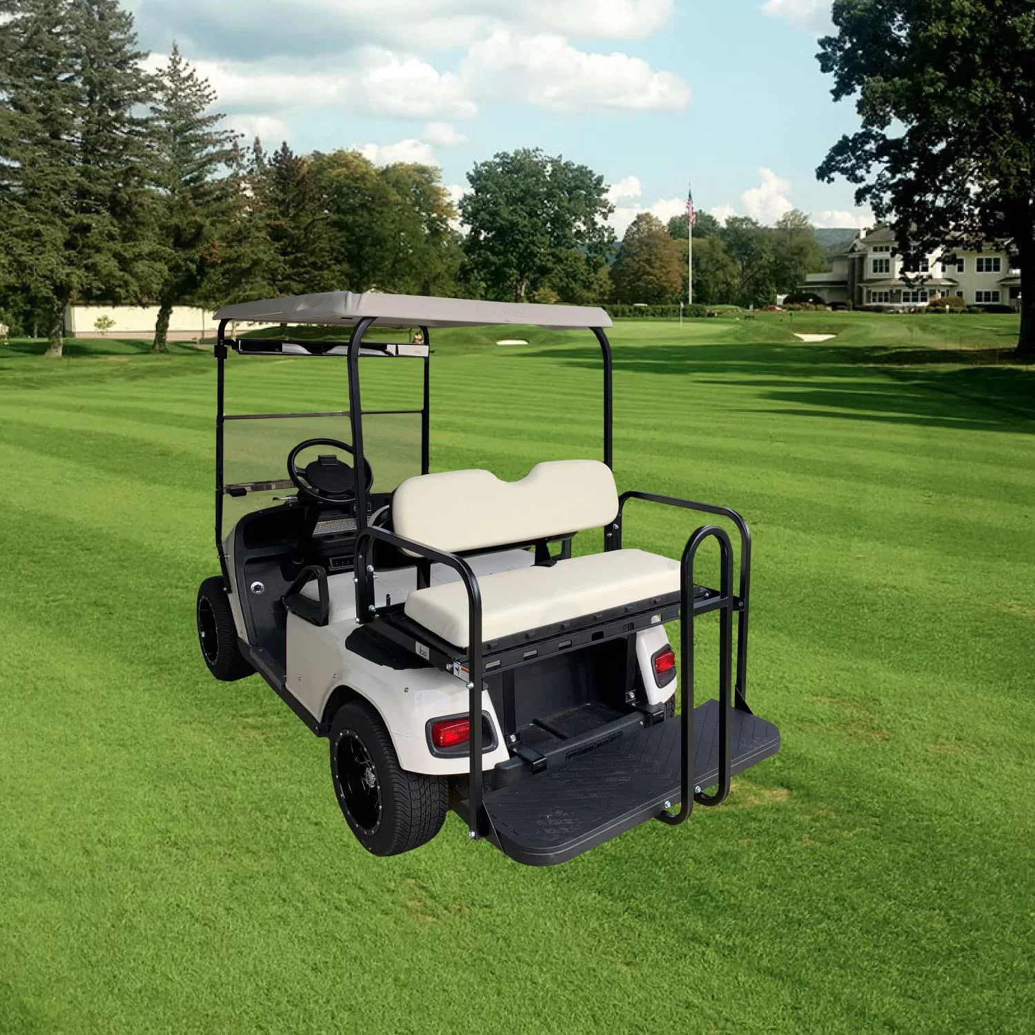 Replacement Oyster Golf Cart GTW Rear Flip Seat Cushions Club Car EZGO Yamaha