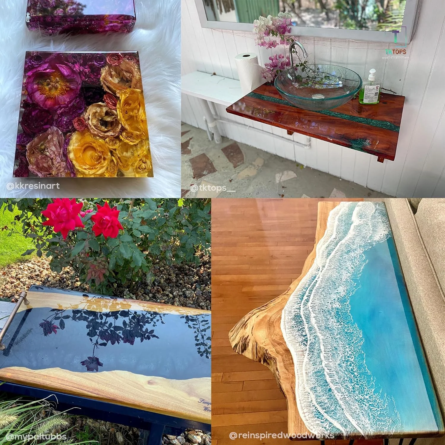 Table Top Epoxy Resin 1 Gallon | 128 oz Kit, Anti-Yellow Highest UV Impact Resistance, Food Grade Safe, Ultra Crystal Clear Gloss, Bubble Free, Bar & Surface Coat, Tumblers, Wood, DIY