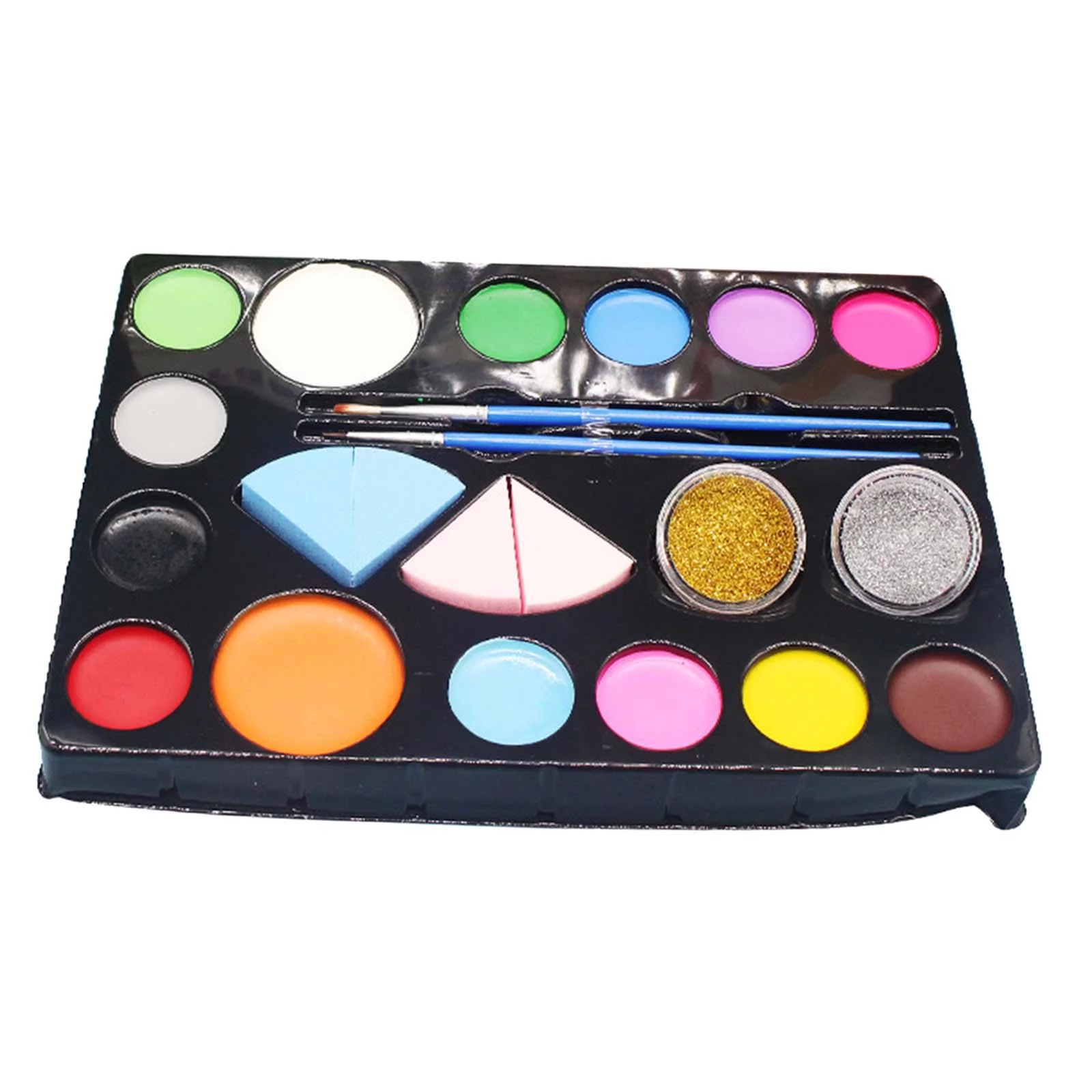Face Paint Set, Face Painting Supplies, Professional with Sponge and Brushes Face Body Paint Oil Palette, Facepaint for Stage, Body Art, Party