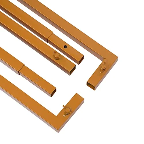 W6.56xH6.56FT Square Metal Wedding Arch for Decoration,Square Arch Backdrop Frame Backdrop Garden Wedding Props Decoration for Wedding Ceremony Christmas, Thanksgiving,Yellow