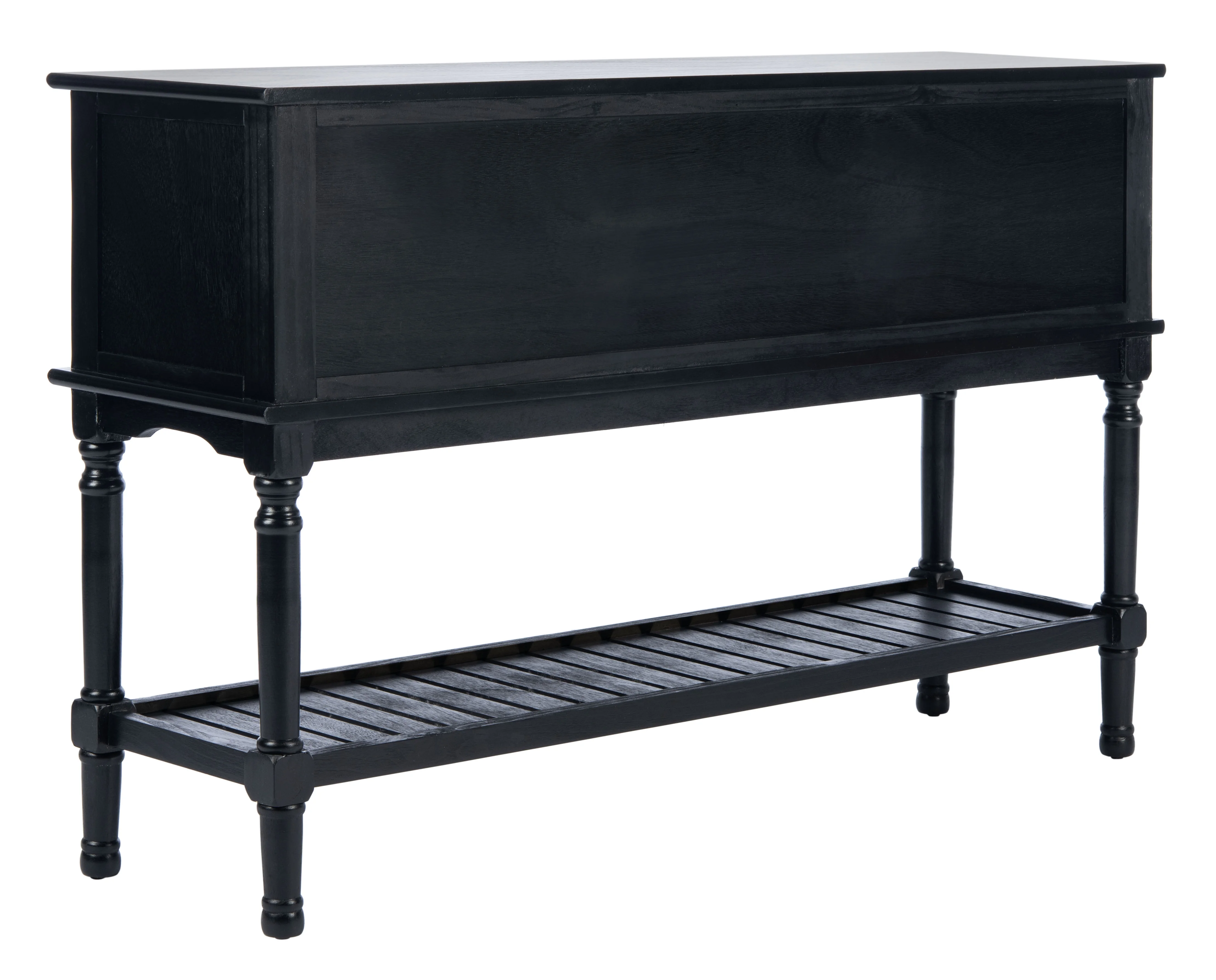 SAFAVIEH Tate 2-Drawer Rectangle Console Table, Black