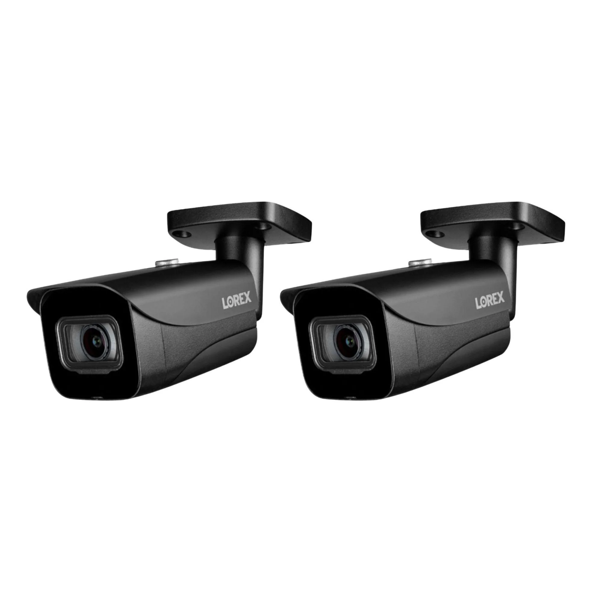 Lorex E841CAB 4K Ultra HD Outdoor Network Bullet Camera with Color Night Vision - Black, (2-Pack)