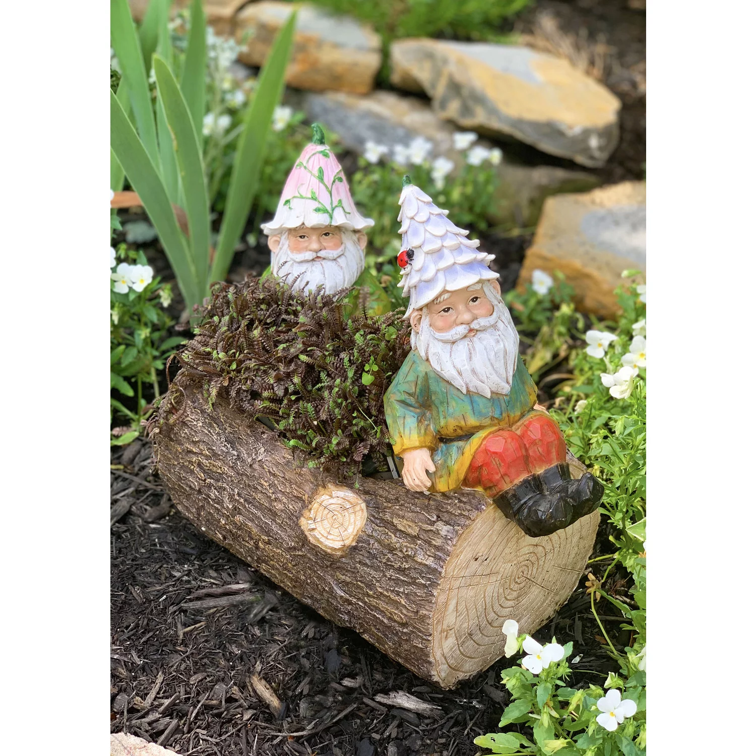 Red Carpet Studios Planter Gnome Log