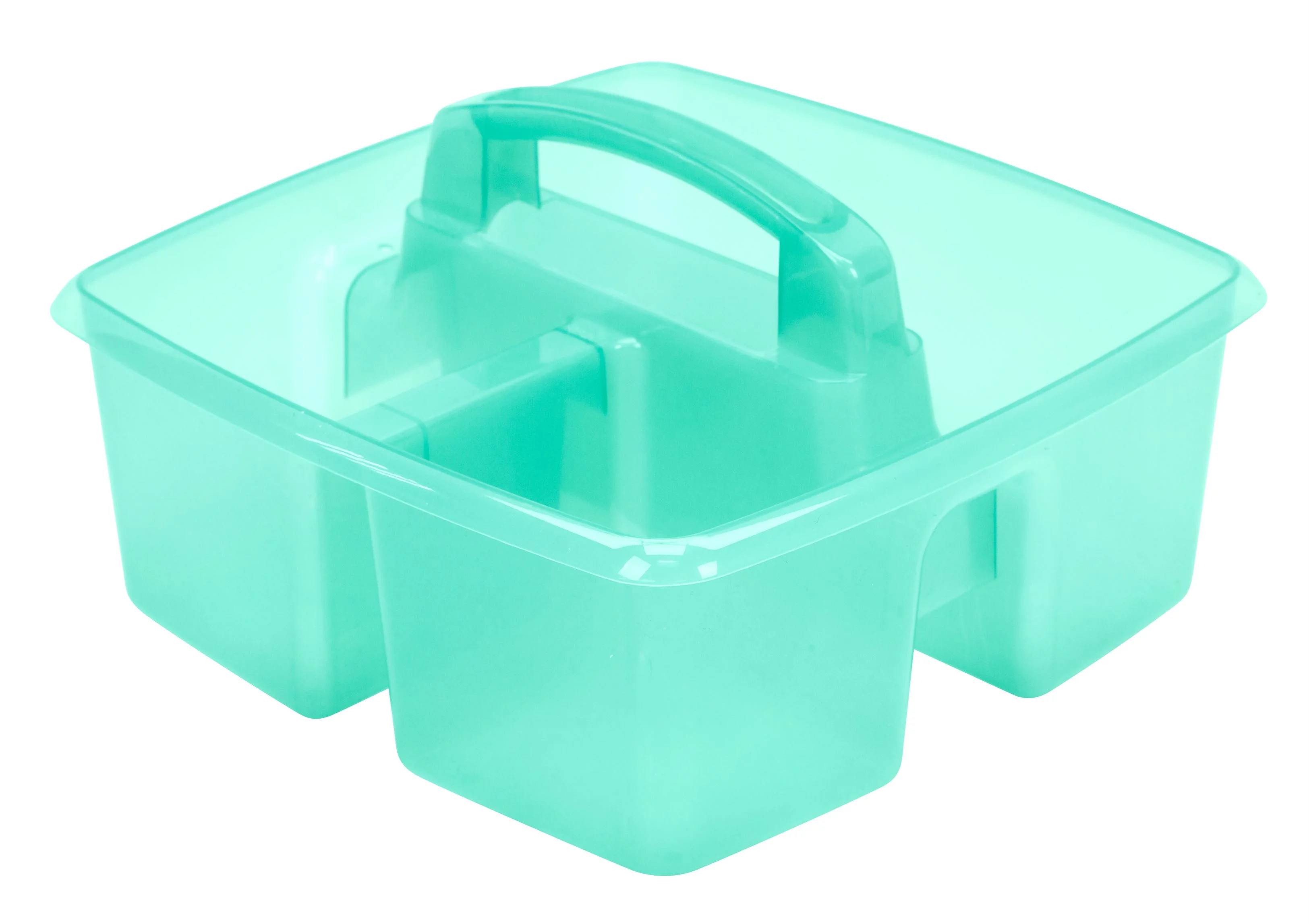 Pen+Gear Plastic Caddy, Craft and Hobby Organizer, Clear Green