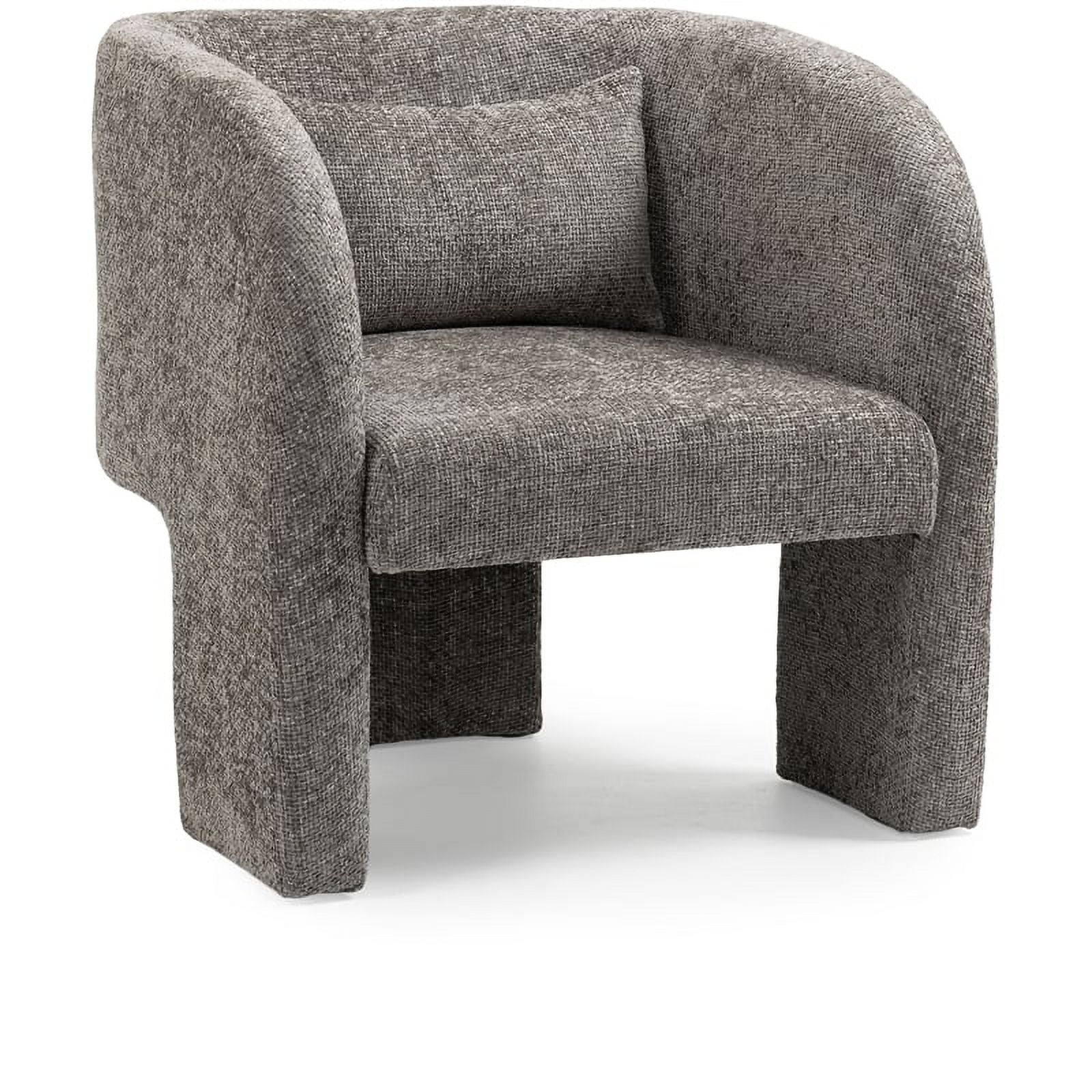 Meridian Furniture Sawyer Grey Chenille Fabric Accent Chair