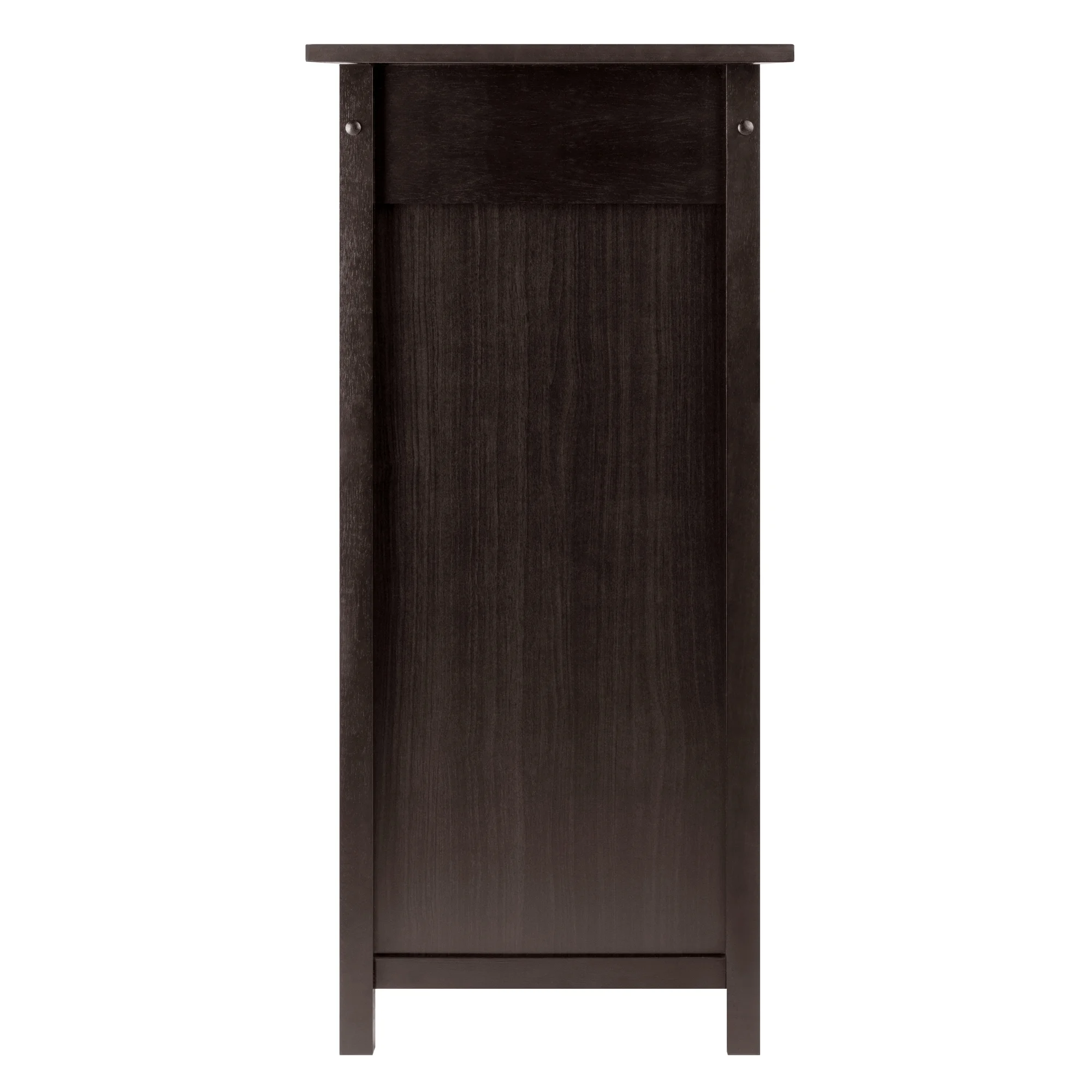 Winsome Yukon Transitional Solid Wood Home Bar Cabinet in Espresso