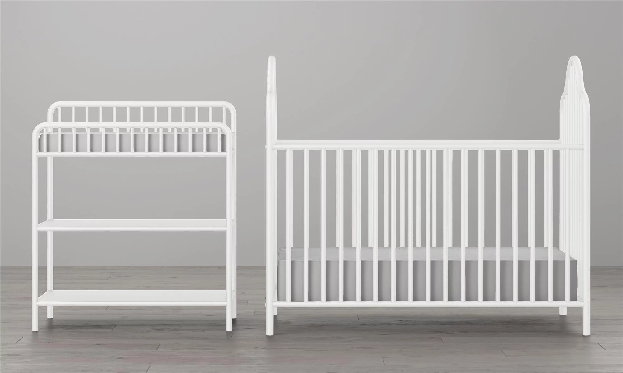 Little Seeds Rowan Valley Lanley Crib and Changing Table Set, White