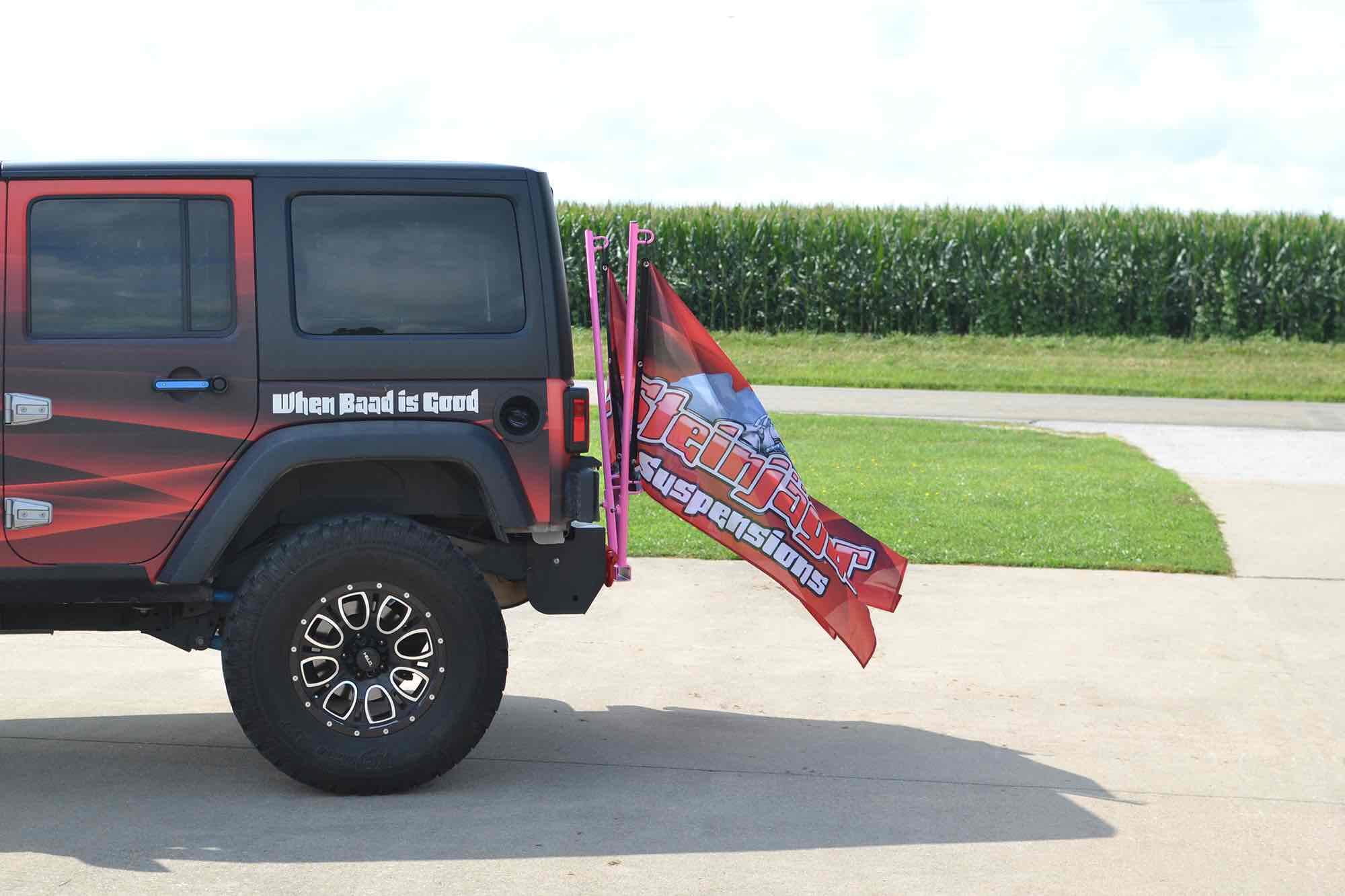 Steinjäger Hitch Mount Flag Holder 2 Flags Red Baron