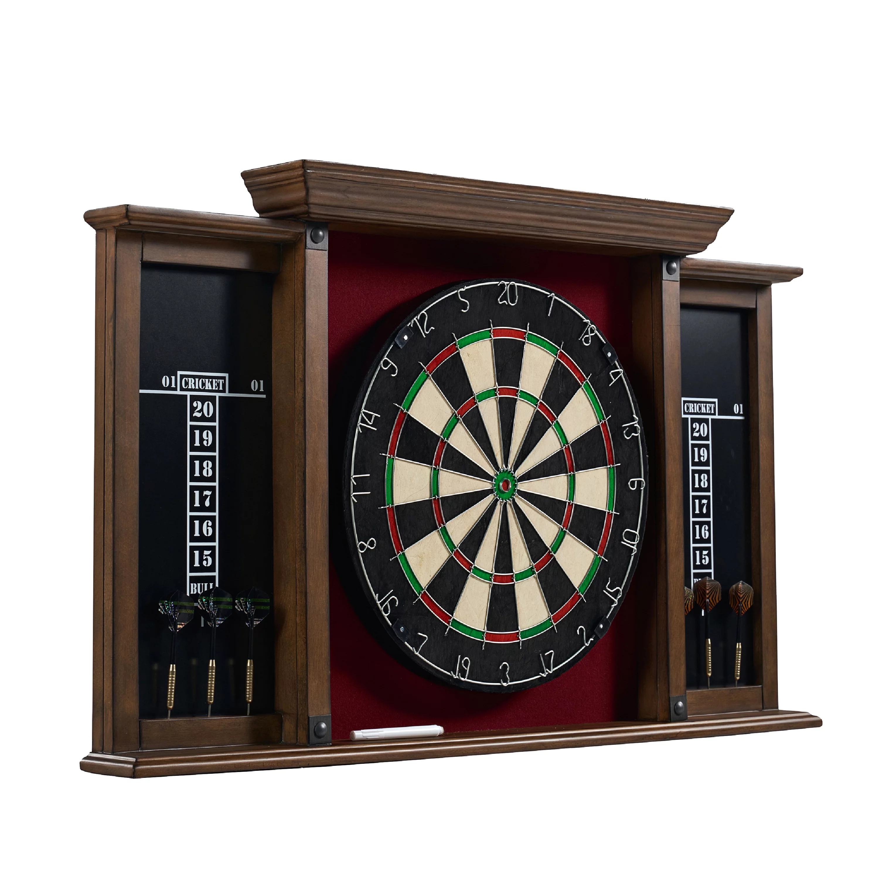 Barrington Sherwood Bristle Dartboard 40.5 in x 24 in x 5 in Cabinet Set