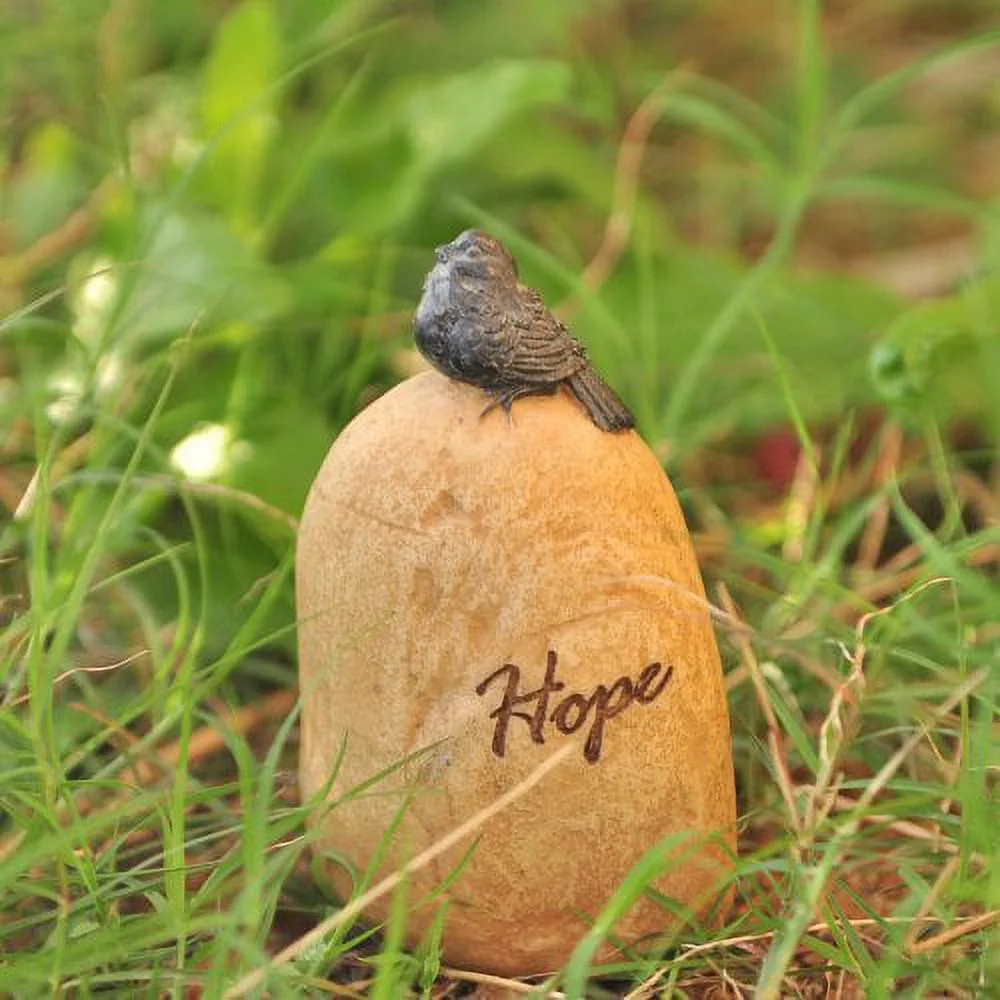 Top Collection Miniature Fairy Garden and Terrarium Inspirational Bird Stone 