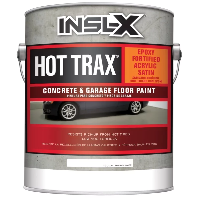 Insl-X HTF110092-01 20 lbs. Hot Trax Tintable White Latex Satin Concrete & Garage Floor Paint - Gallon- Pack Of 2