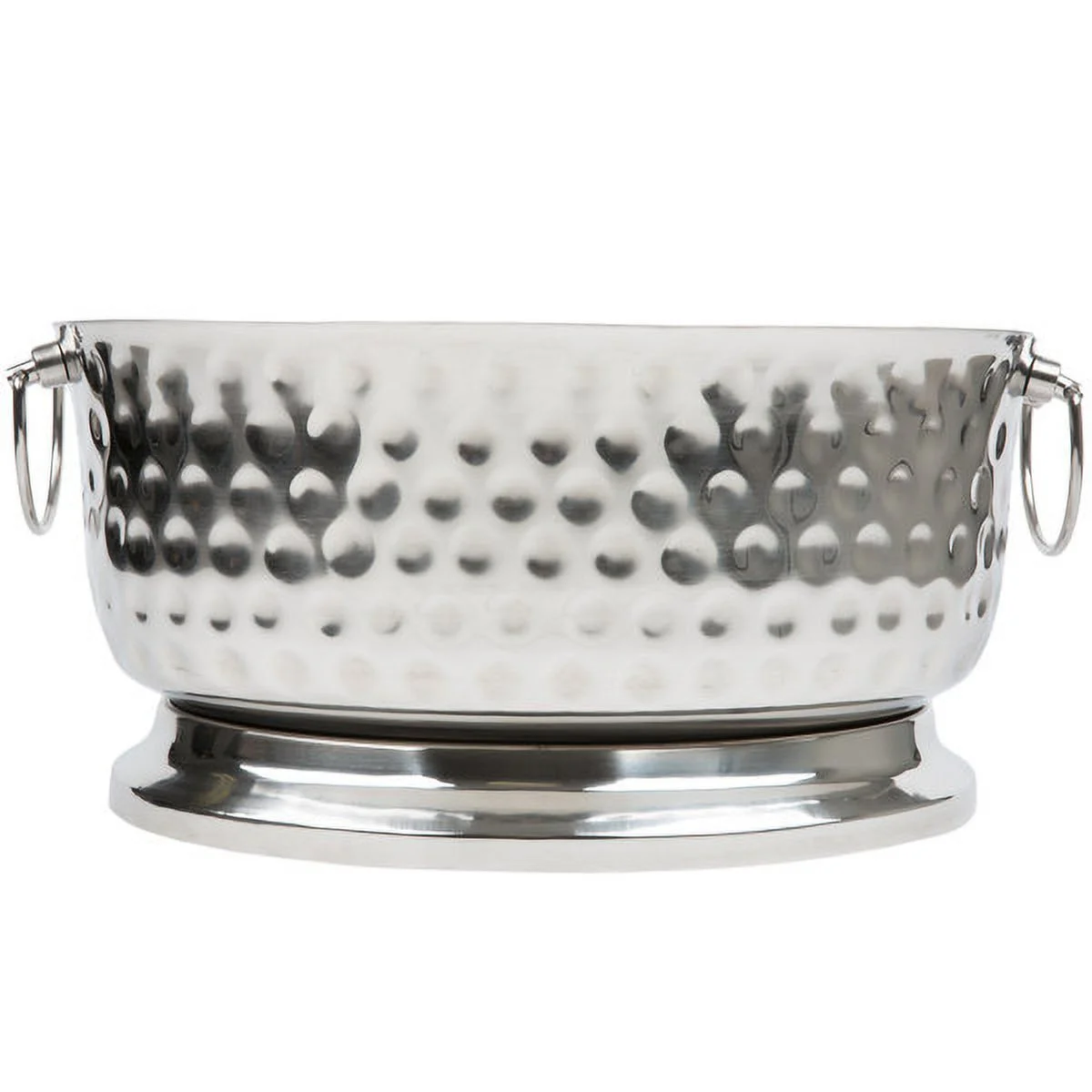 Tablecraft BT1815 Bali Oval Double Wall Stainless Steel Beverage Tub - 18