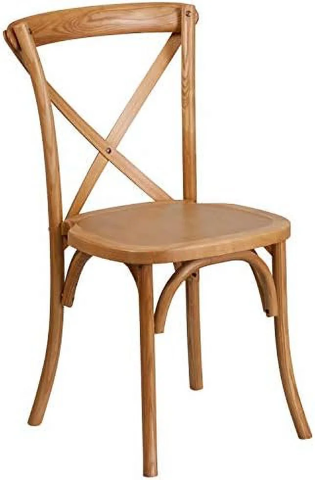 ZFGSUIJN Stackable Early American Wood Cross Back Chair