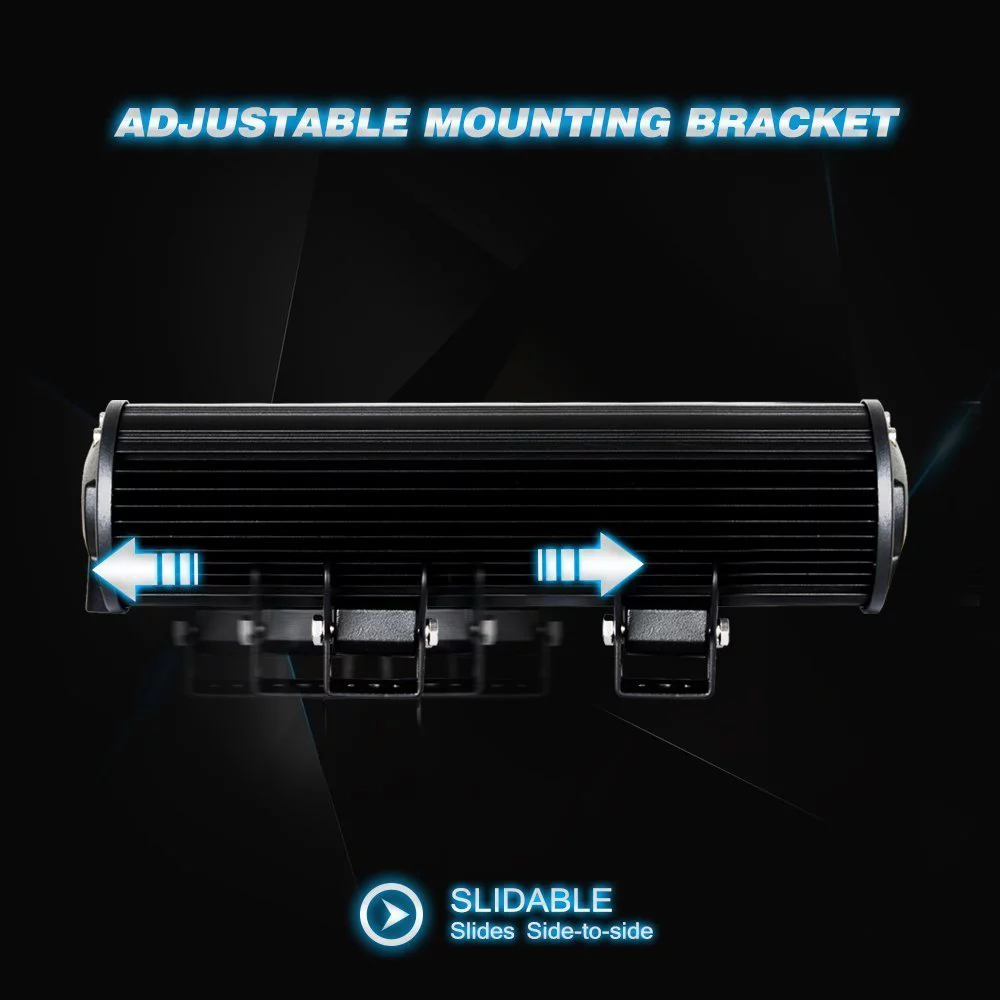 Nilight ZH007 LED Light Bar 12 Inch 72W Spot Flood Combo with Off Road Wiring Harness, 2 Years Warranty