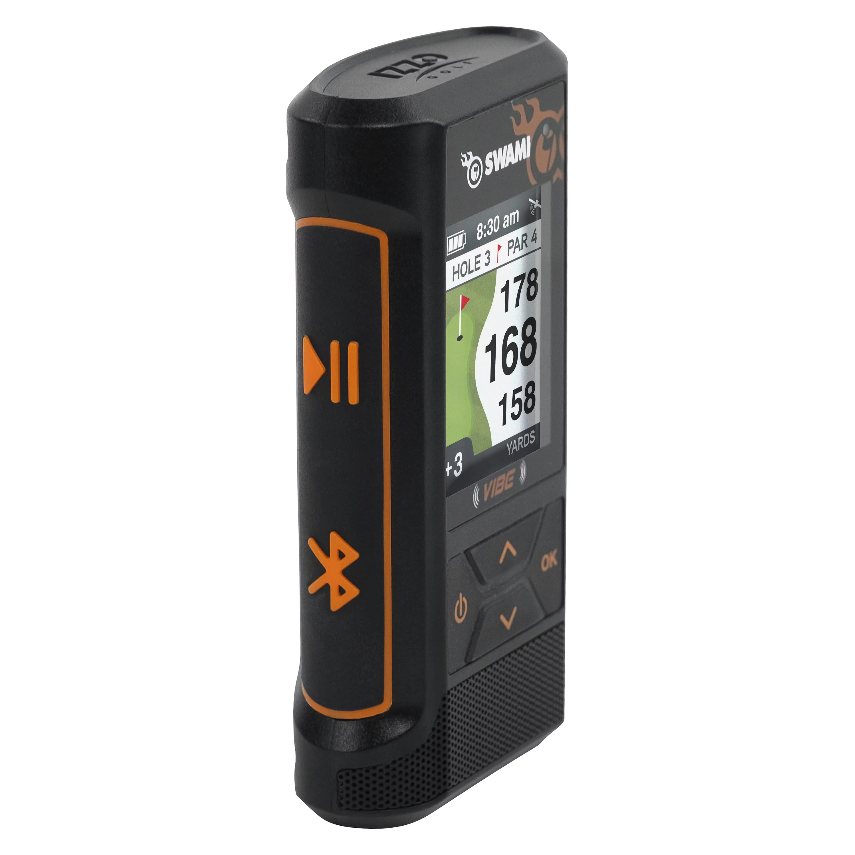 Izzo Golf Swami VIBE GPS Rangefinder with Bluetooth Speaker, Magnetic Cart Mount