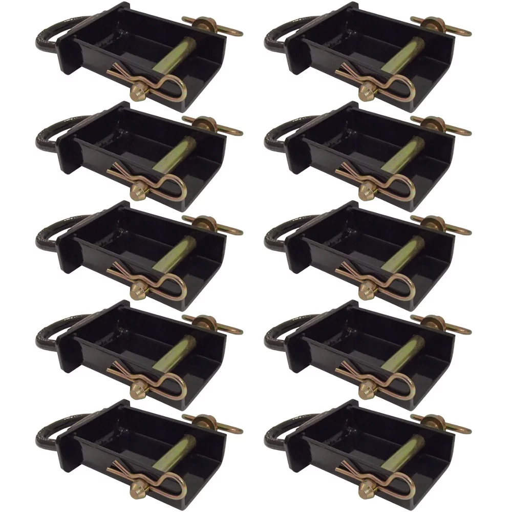 RAParts Ten (10) D-Ring Stake Pockets Removable for Trailer Tie Down Transport Anchor Point