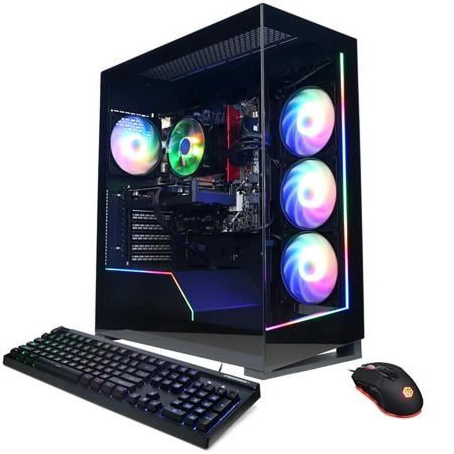 CyberPowerPC Gamer Master Gaming Desktop, AMD Ryzen 5 8600G, 16GB RAM, NVIDIA GeForce RTX 4060 Ti 8 GB, 2TB SSD, Windows 11 Home, GMAI3200CPG