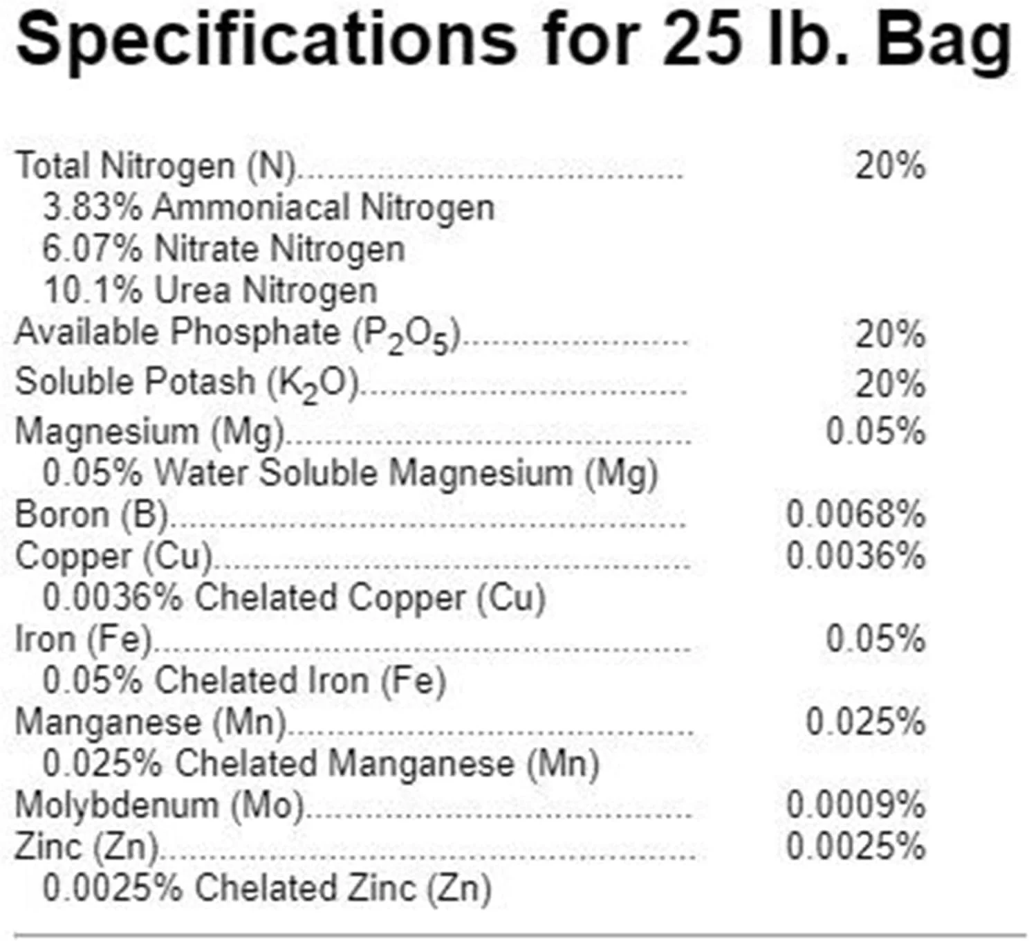 Jack's Classic Professional General Purpose Water-Soluble Fertilizer with Micronutrients, 20-20-20, 25lb