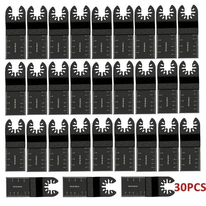 Willstar 38PCS Carbon Steel Coarse Cutter Saw Blades Bi-metal Straight Wood Mix Oscillating Multitool Power Tool Kit