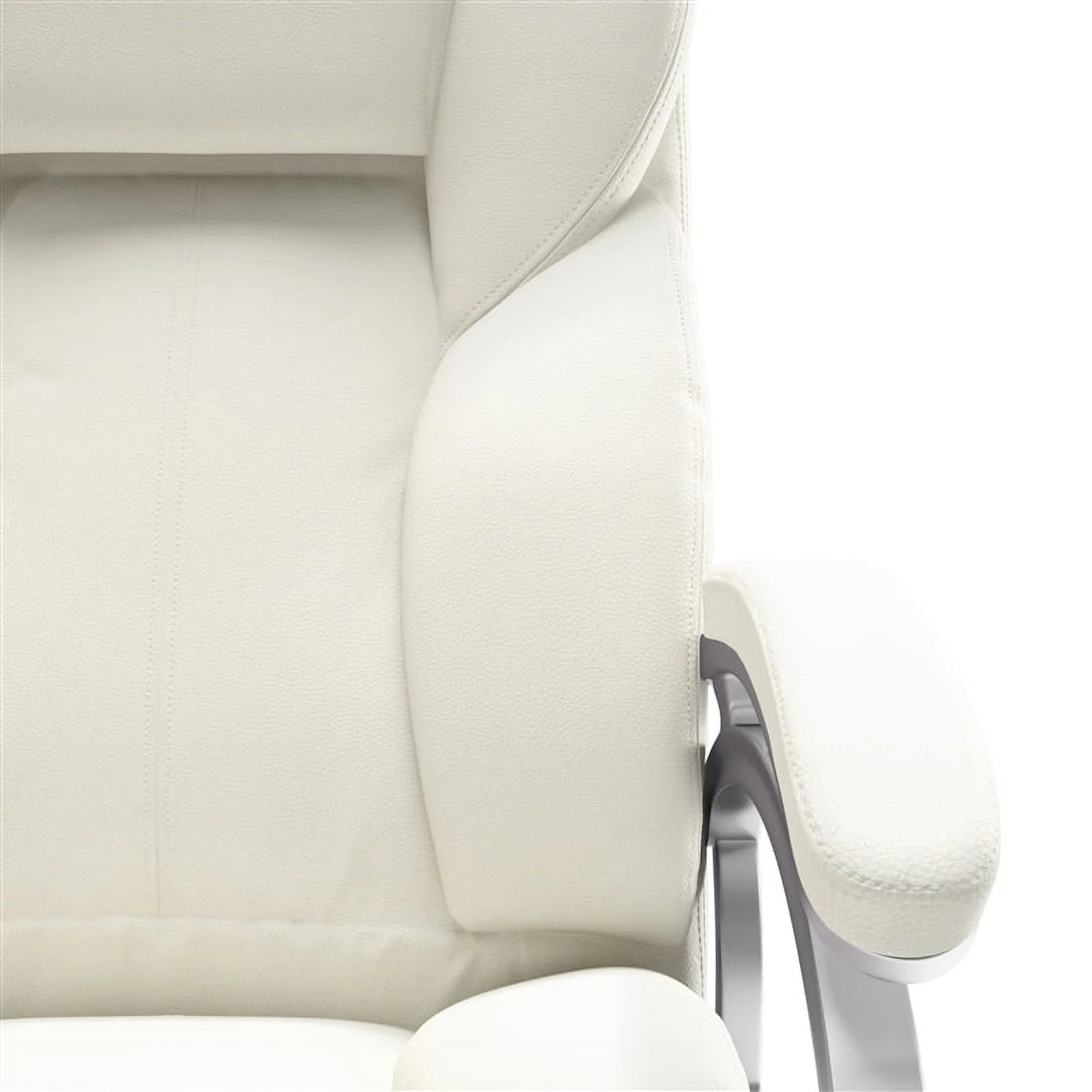 Scranton & Co Modern Executive Office Chair in White Leatherette