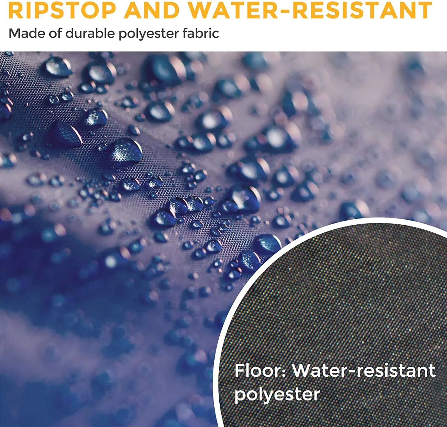 6 Person Instant Family Cabin Tent, Water Resistant, Easy Set Up - Navy/Gray