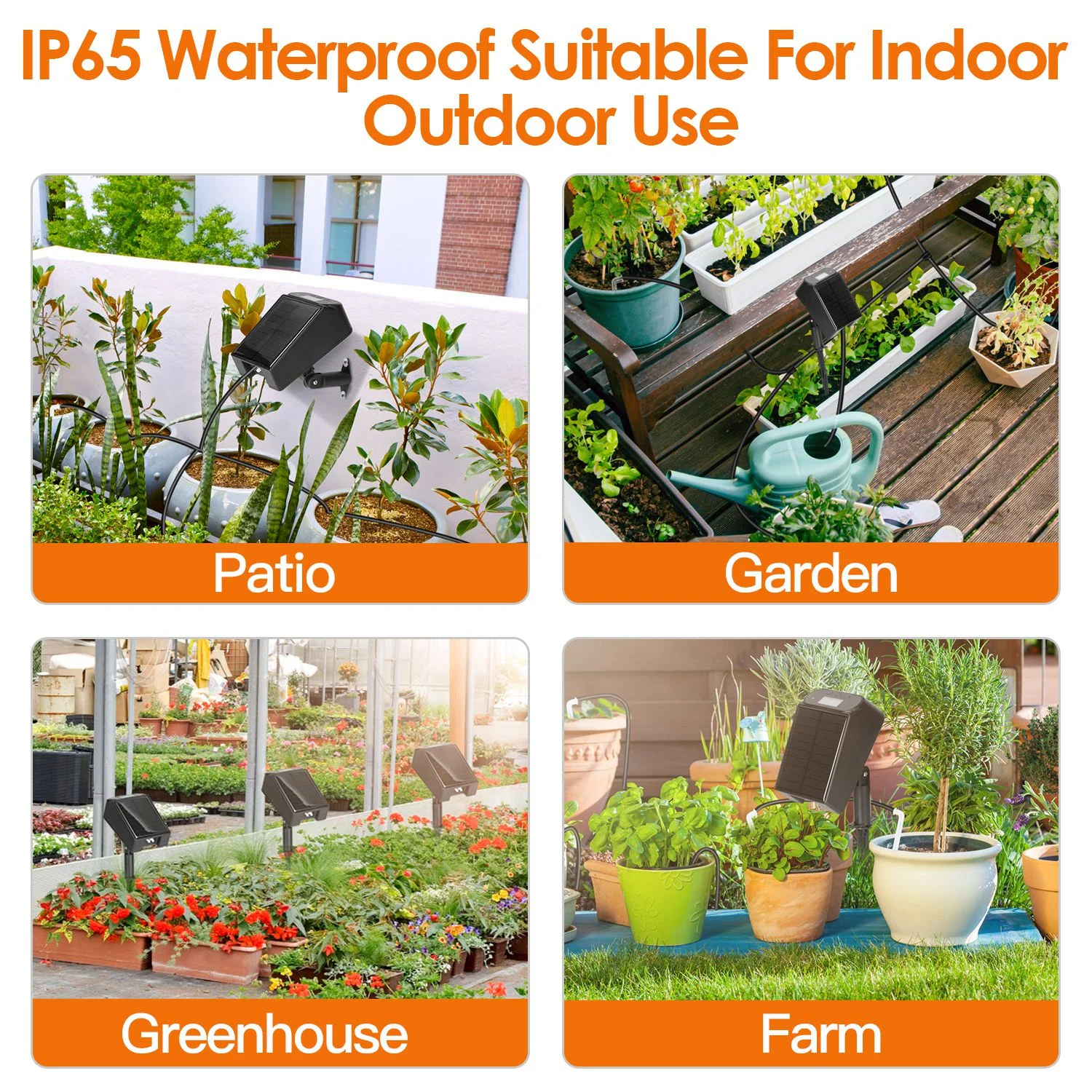 Automatic Solar Drip Irrigation Kit System iMounTEK Plant Self Watering Device IP65 Waterproof for Indoor Outdoor Patio Garden 10-15 Pots Plants