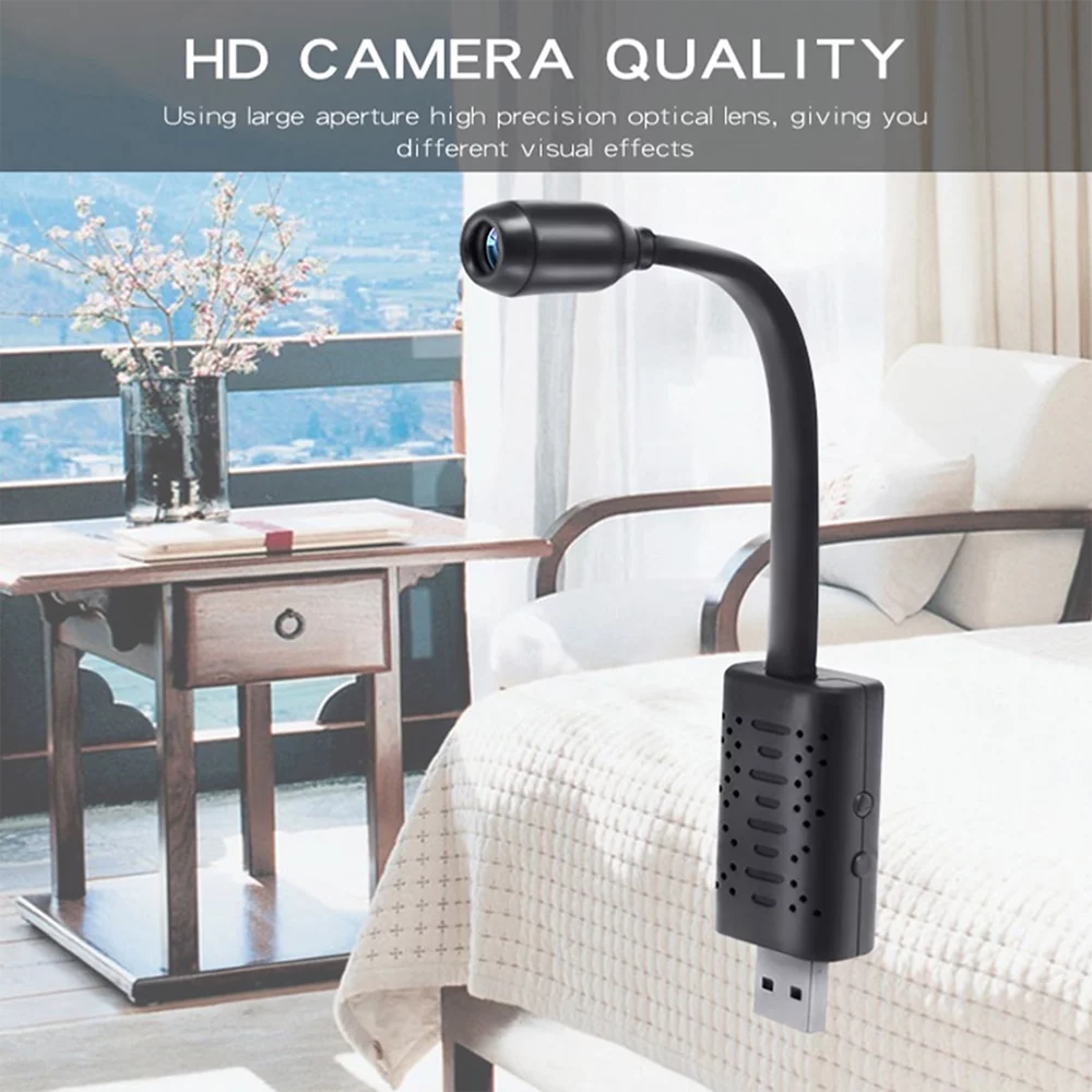 USB Plug Wi-Fi Wireless Camera -DFITO Security Cameras Small 1080p HD Nanny Cam,with 32GB SD Card